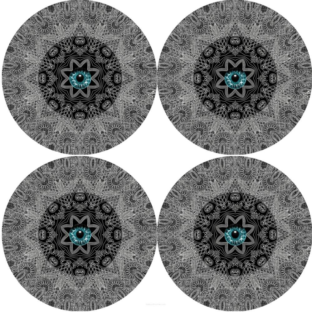 Bertoni Home Unisex's 4 Thick Round Table Pads Set Look