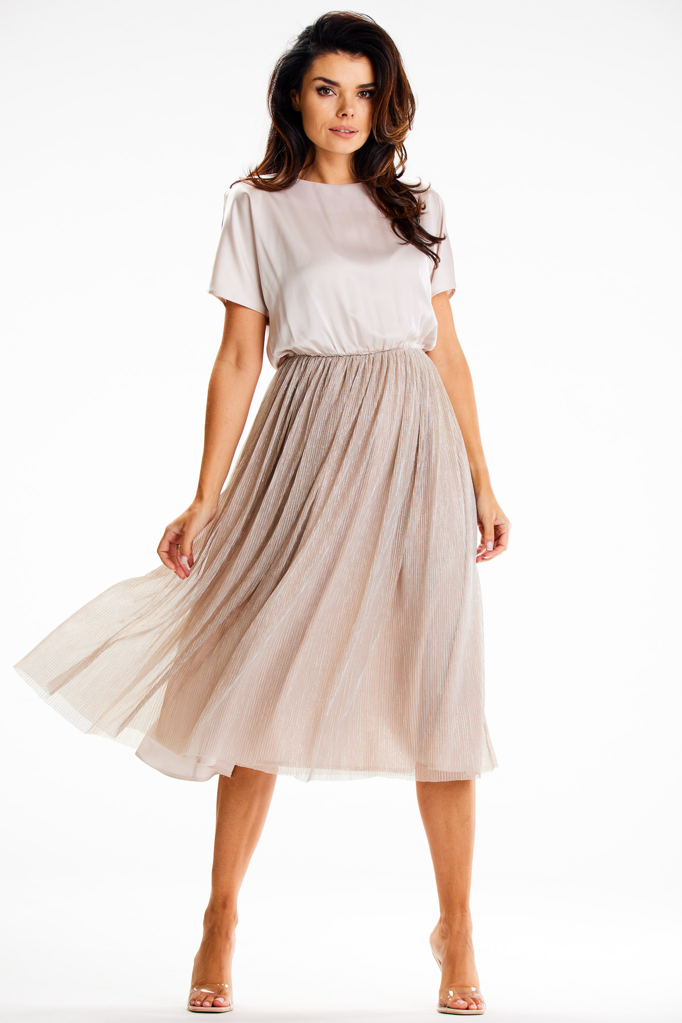 Awama Woman's Dress A627 Beige