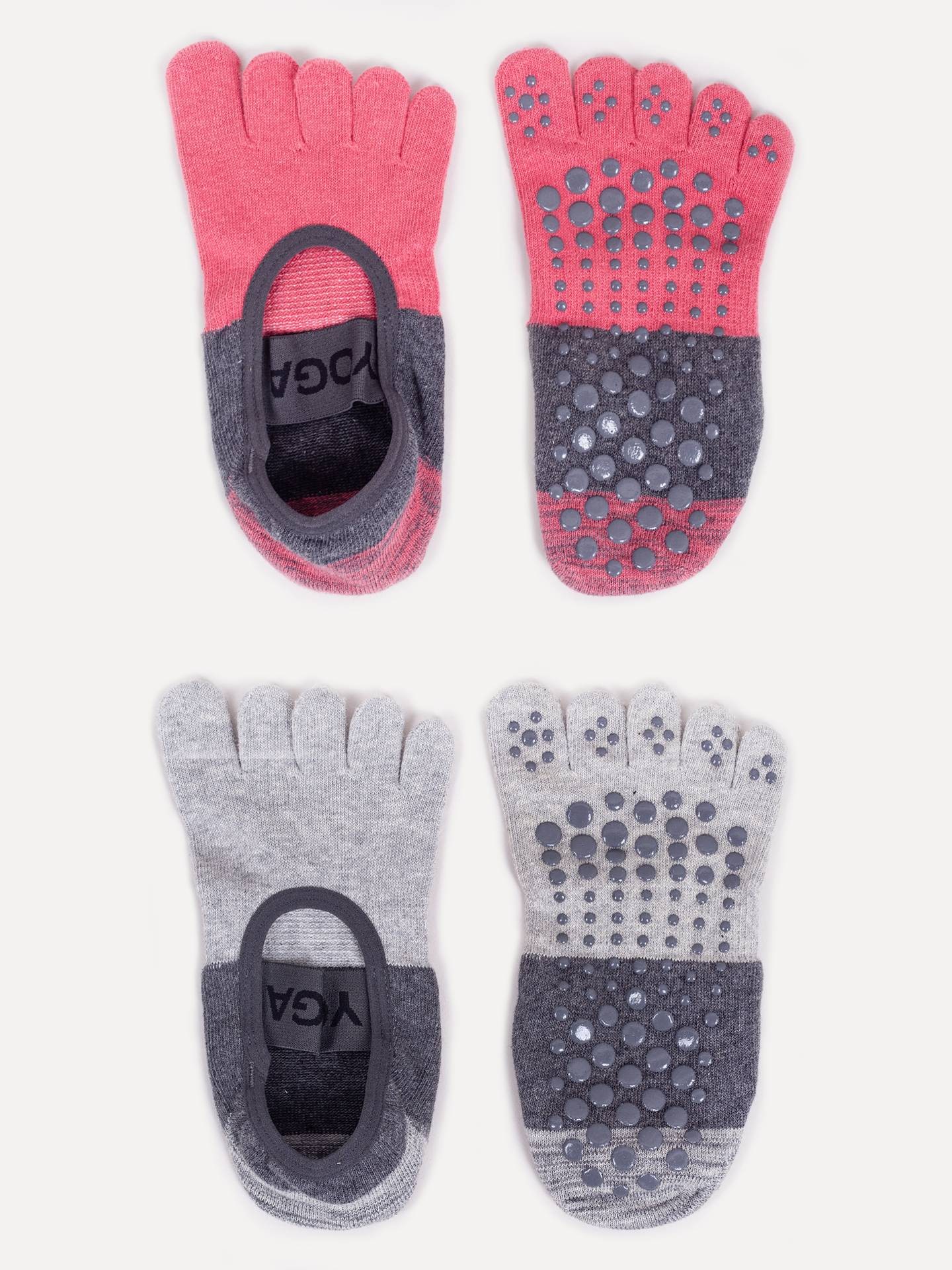 Yoclub Unisex's Socks For Yoga 2-Pack SKS-0018U-AA2A
