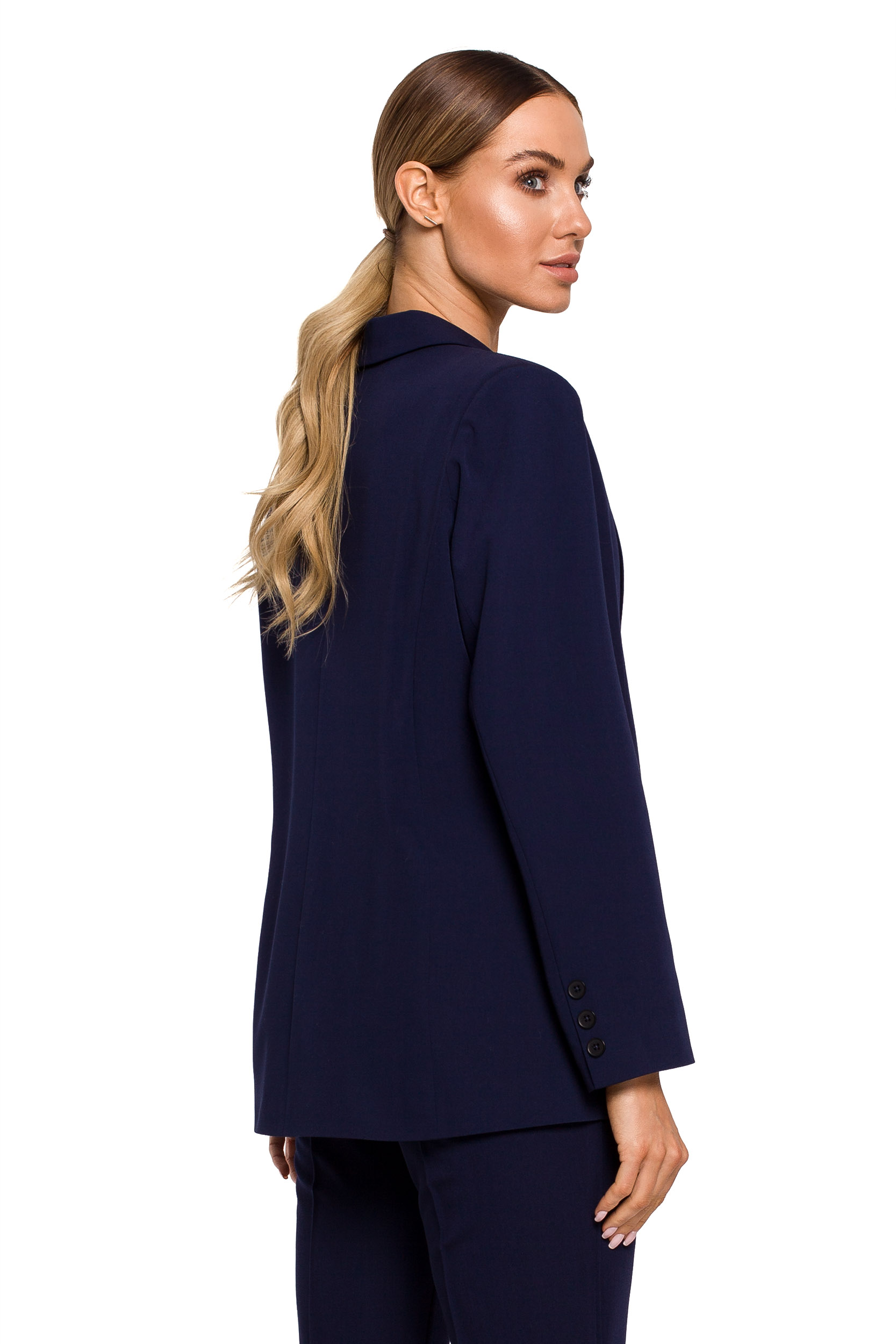 Made Of Emotion Woman&#039;s Jacket M602 Navy Blue