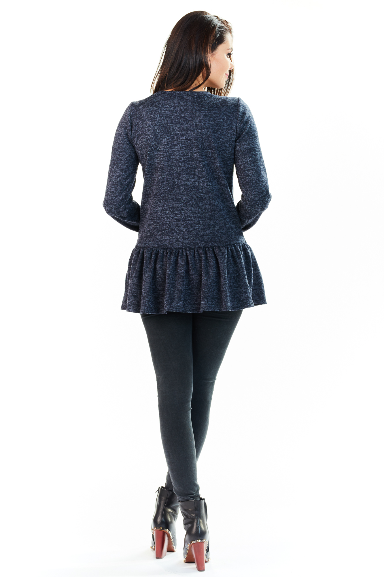 Awama Woman&#039;s Sweater A193 Navy Blue