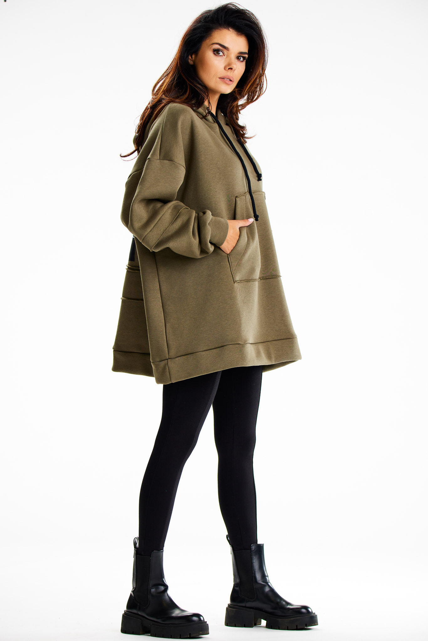 Infinite You Woman's Hoodie M332 Khaki