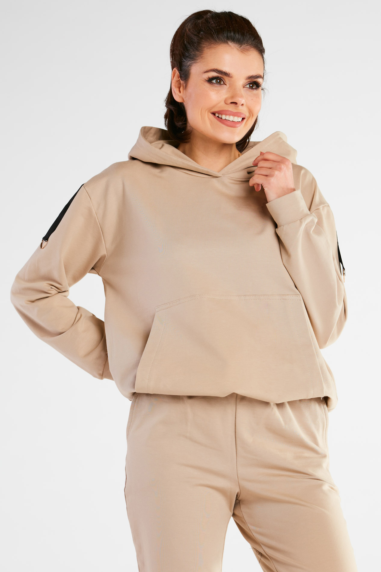 Infinite You Woman's Hoodie M248 Beige