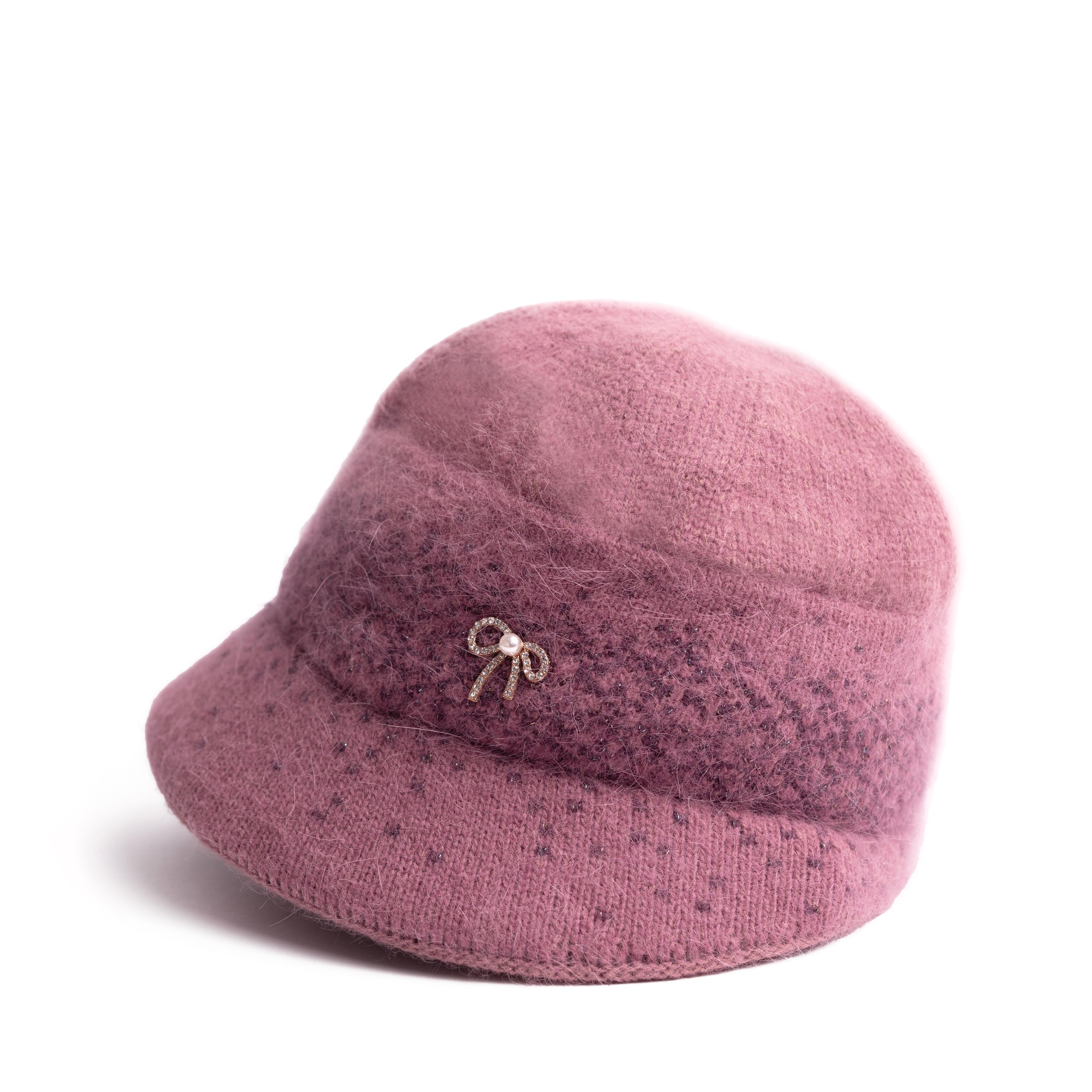 Art Of Polo Woman's Beret Cz23394-2 Grey Pink