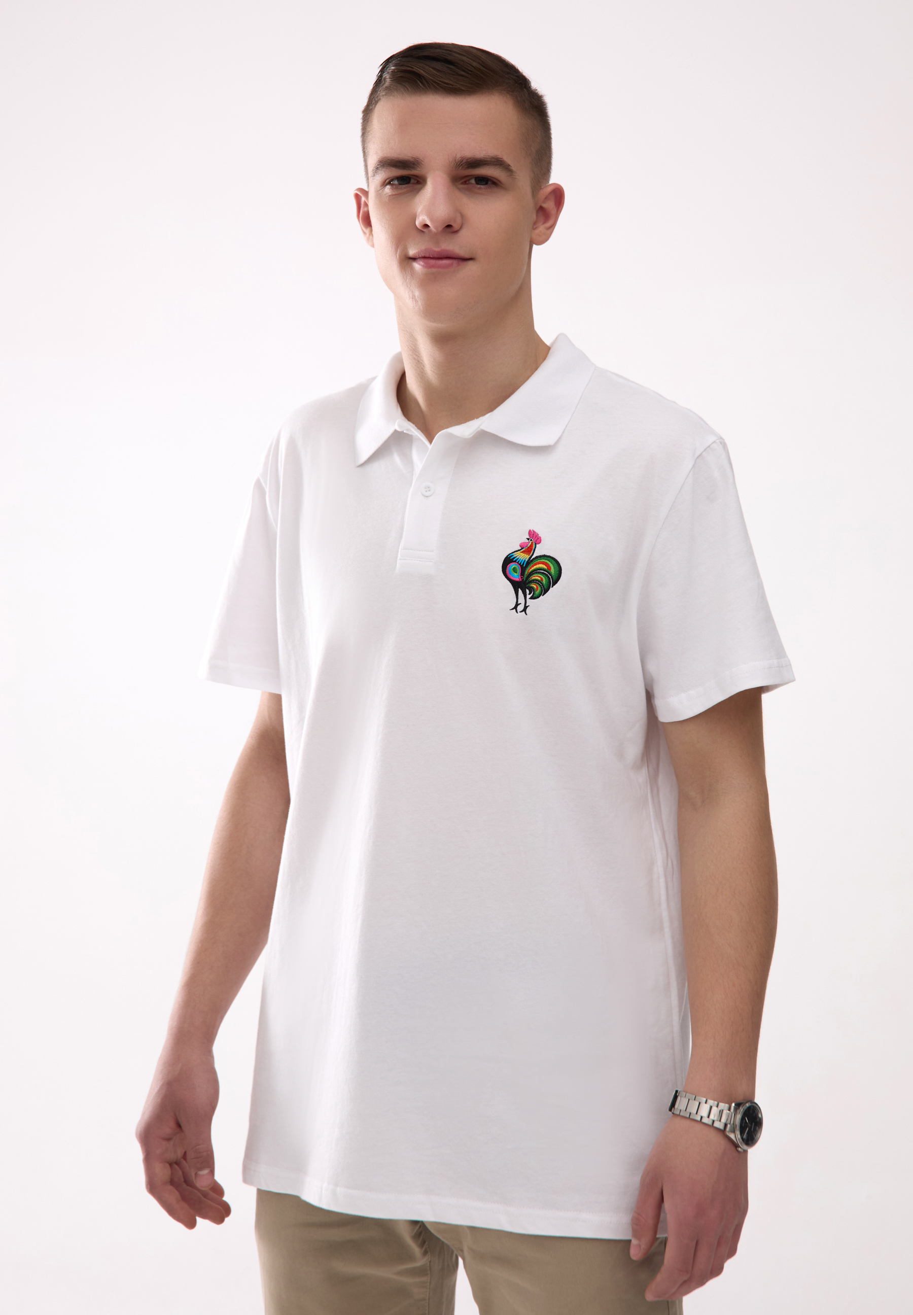 Levně Folkstar Man's Polo Shirt Embroidery M