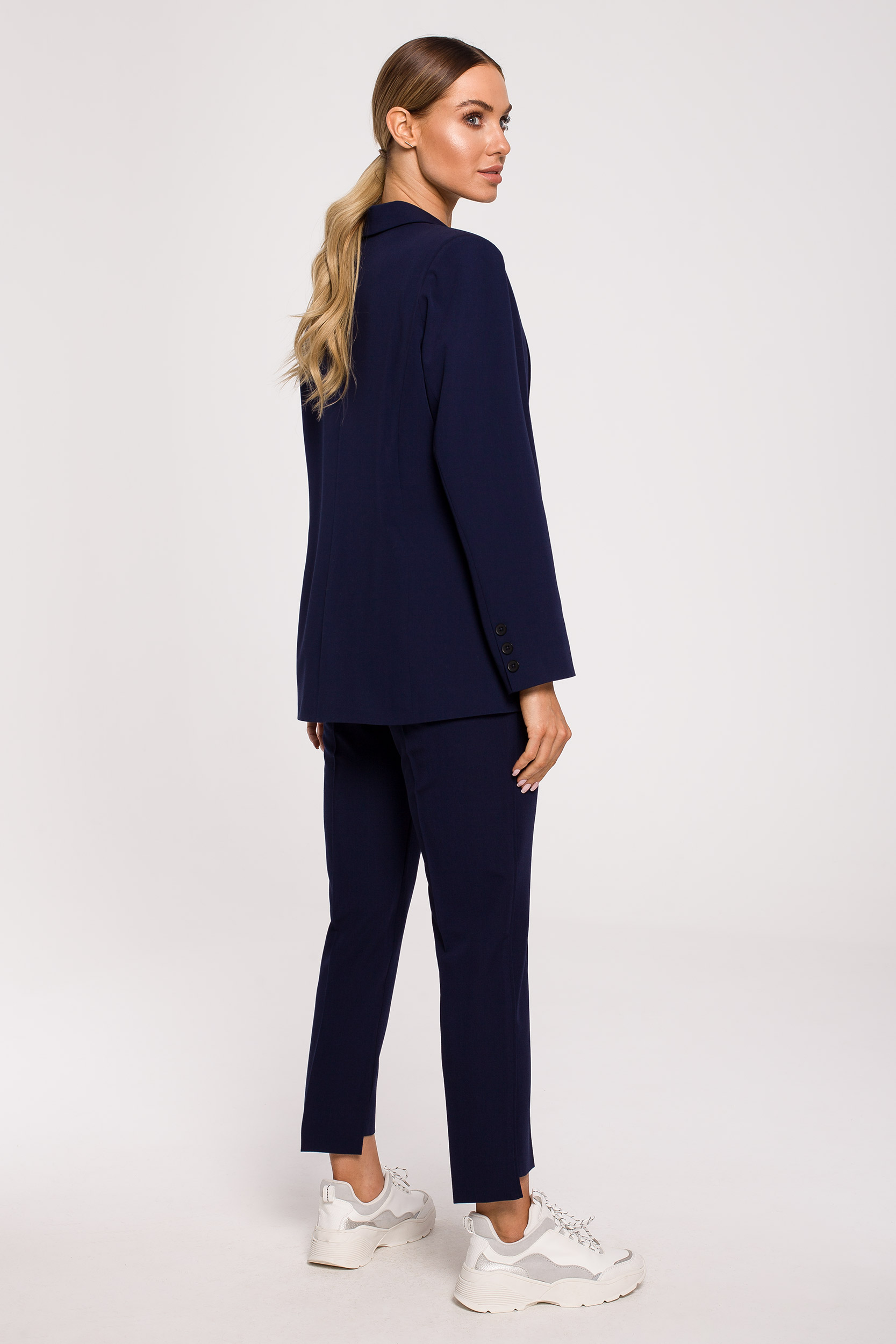 Made Of Emotion Woman&#039;s Jacket M602 Navy Blue