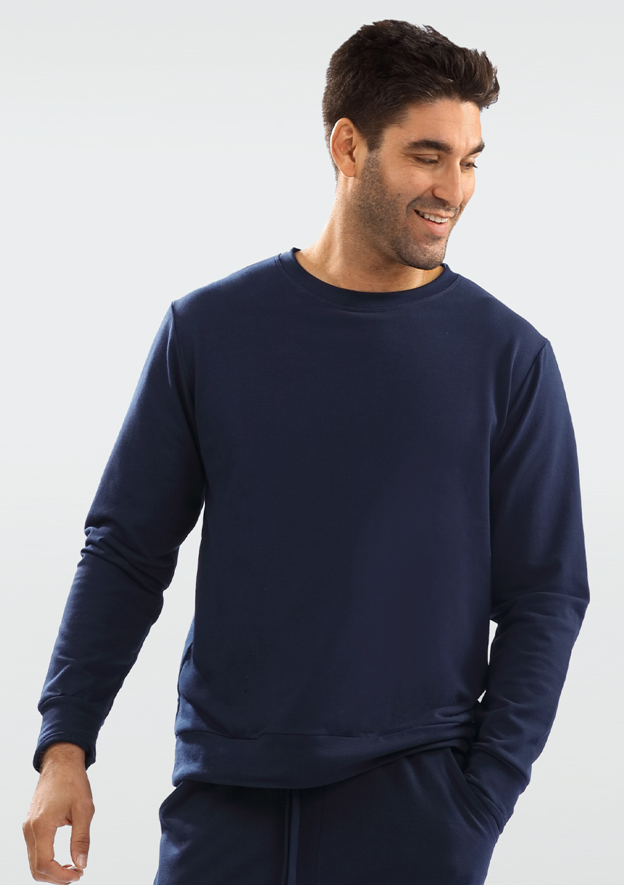 Levně DKaren Man's Sweatshirt Justin Navy Blue