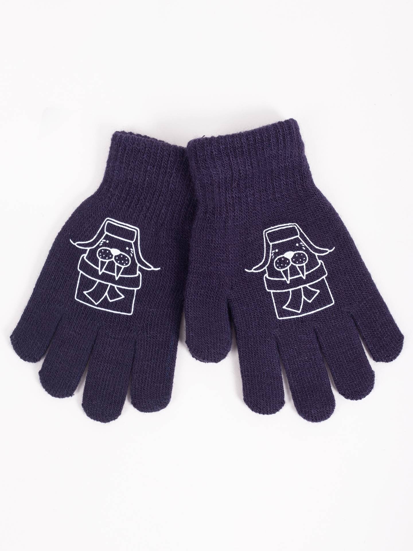 Levně Yoclub Kids's Gloves RED-0012C-AA5A-019 Navy Blue