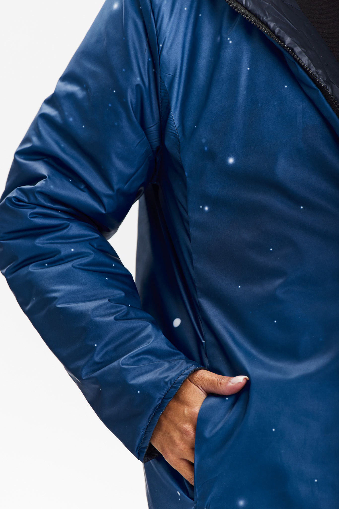 Awama Woman's Coat A685 Navy Blue