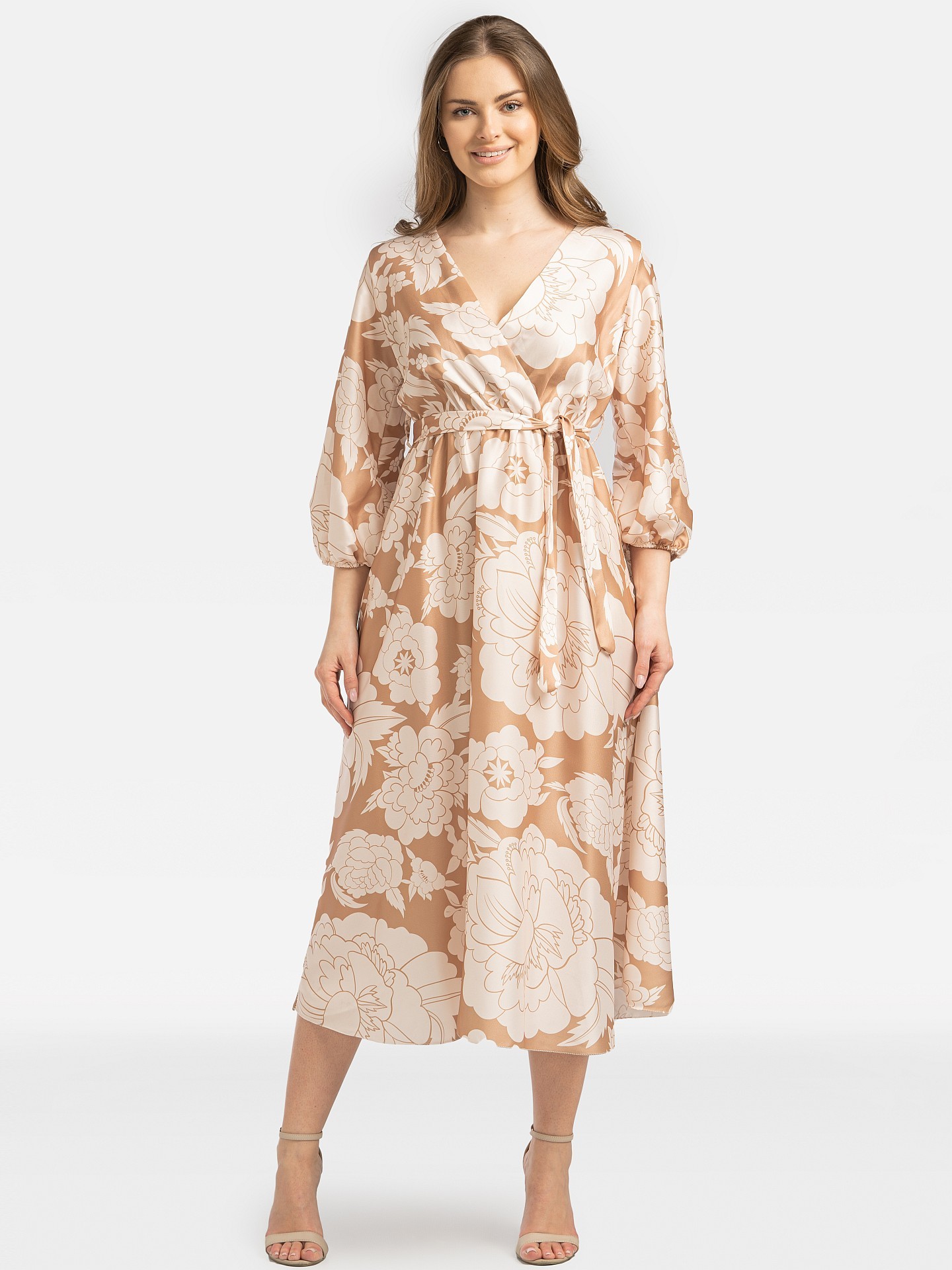 Дамска рокля от вискоза с шарки