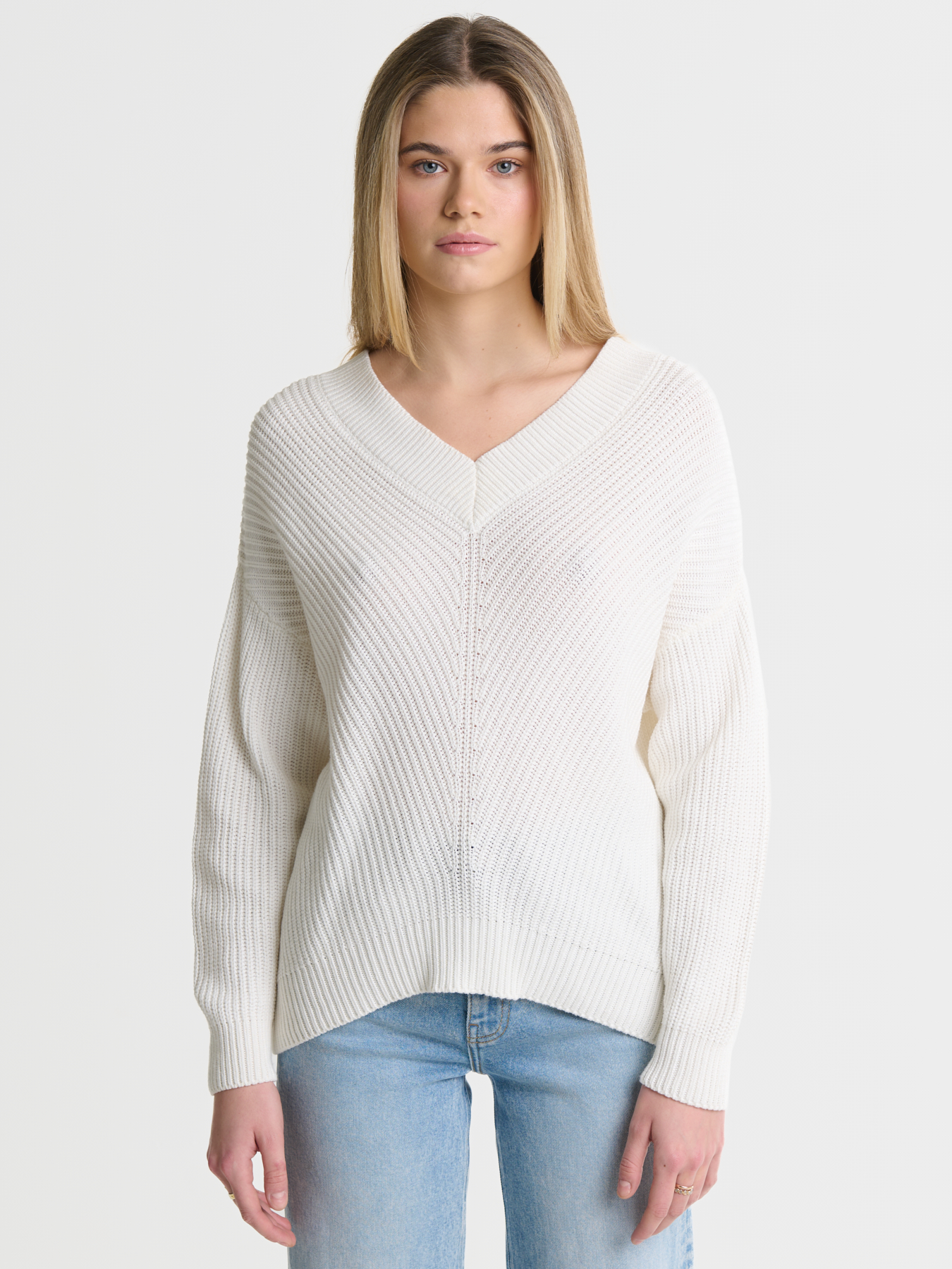Big Star Woman's V-neck_sweater Sweater 161030  Wool-100