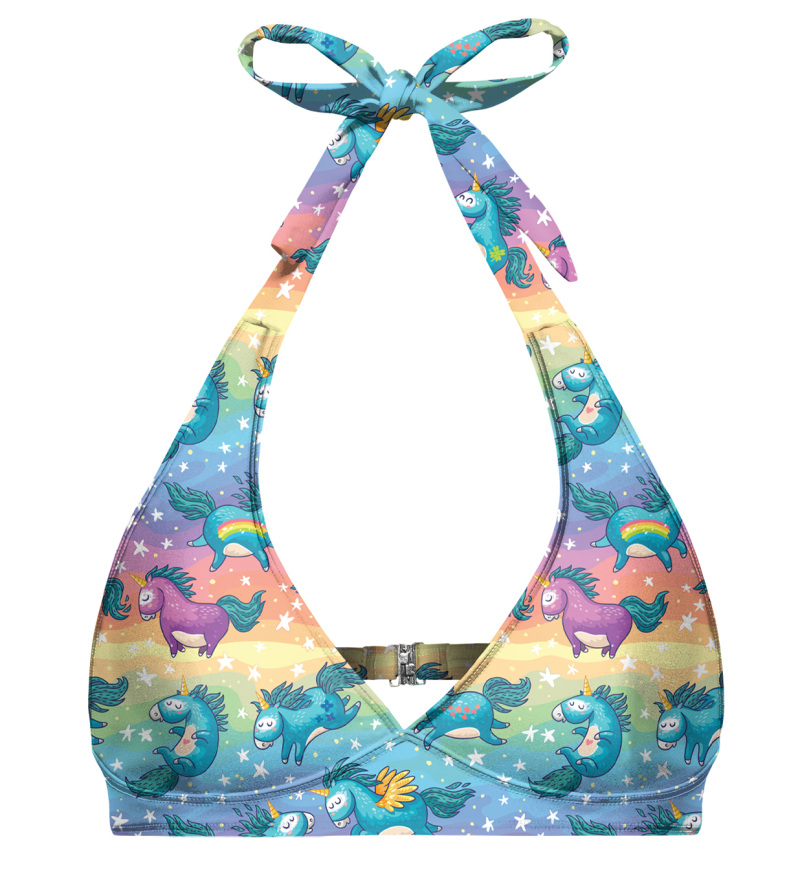 Aloha Από Ελάφια Uni Uni Halter Neck Μπικίνι Top BTH AFD660