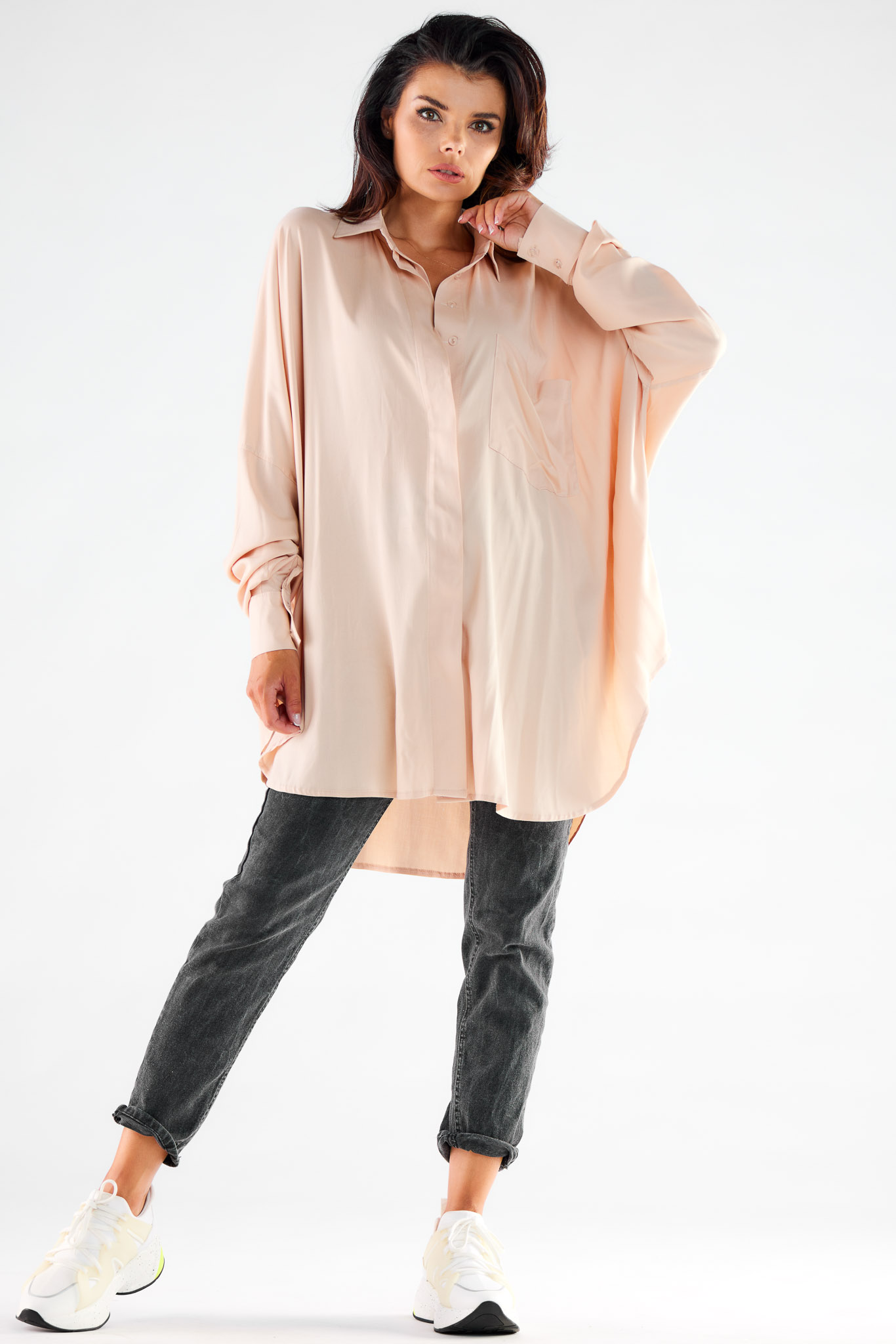 Awama Woman's Shirt A528 Beige