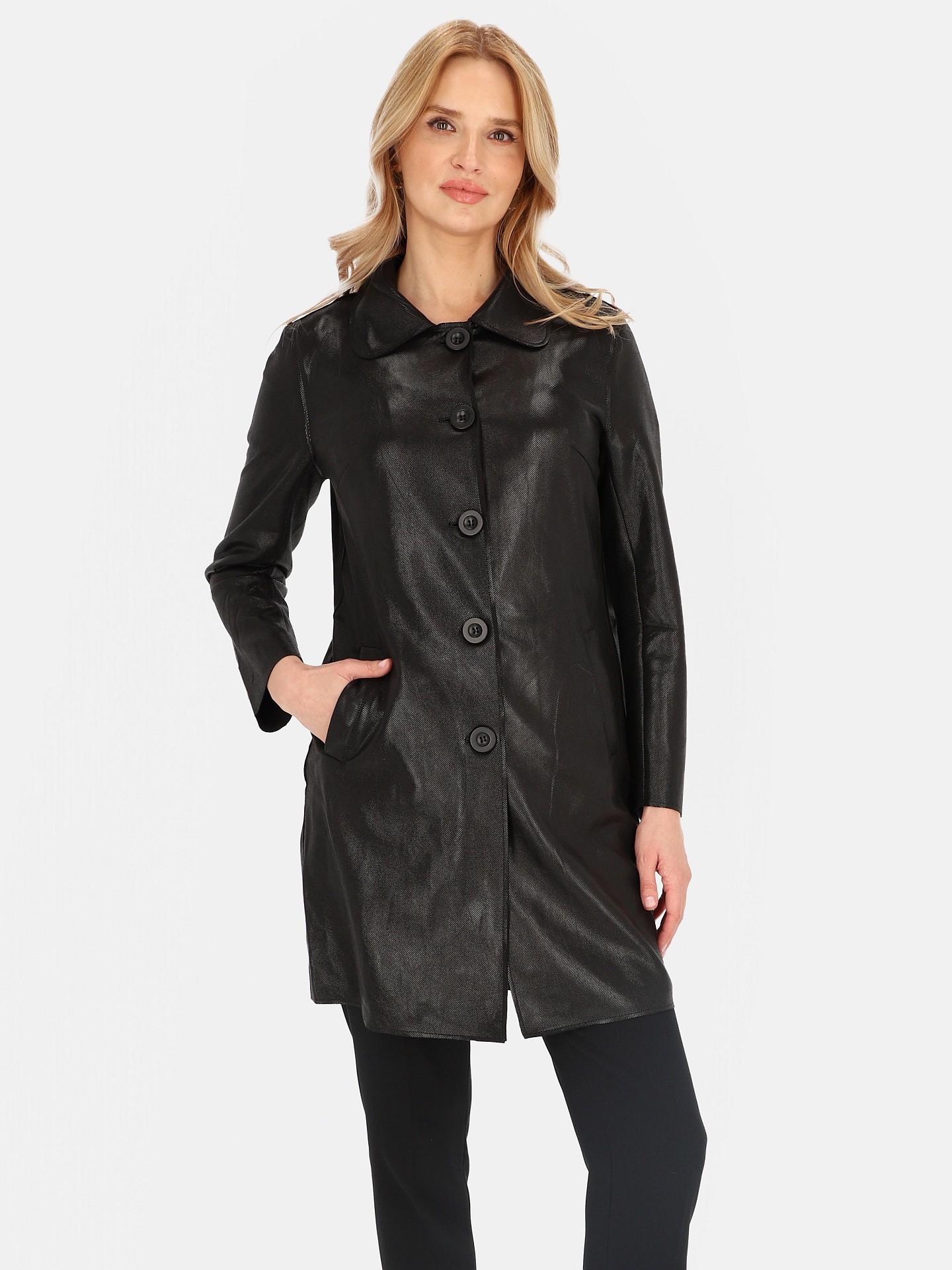 Дамско преходно палто с копчета