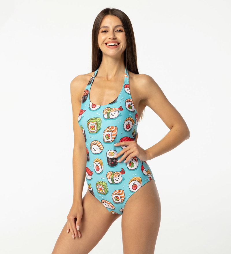 Levně Aloha From Deer Woman's Sushi Open Back Swimsuit SSOB AFD359