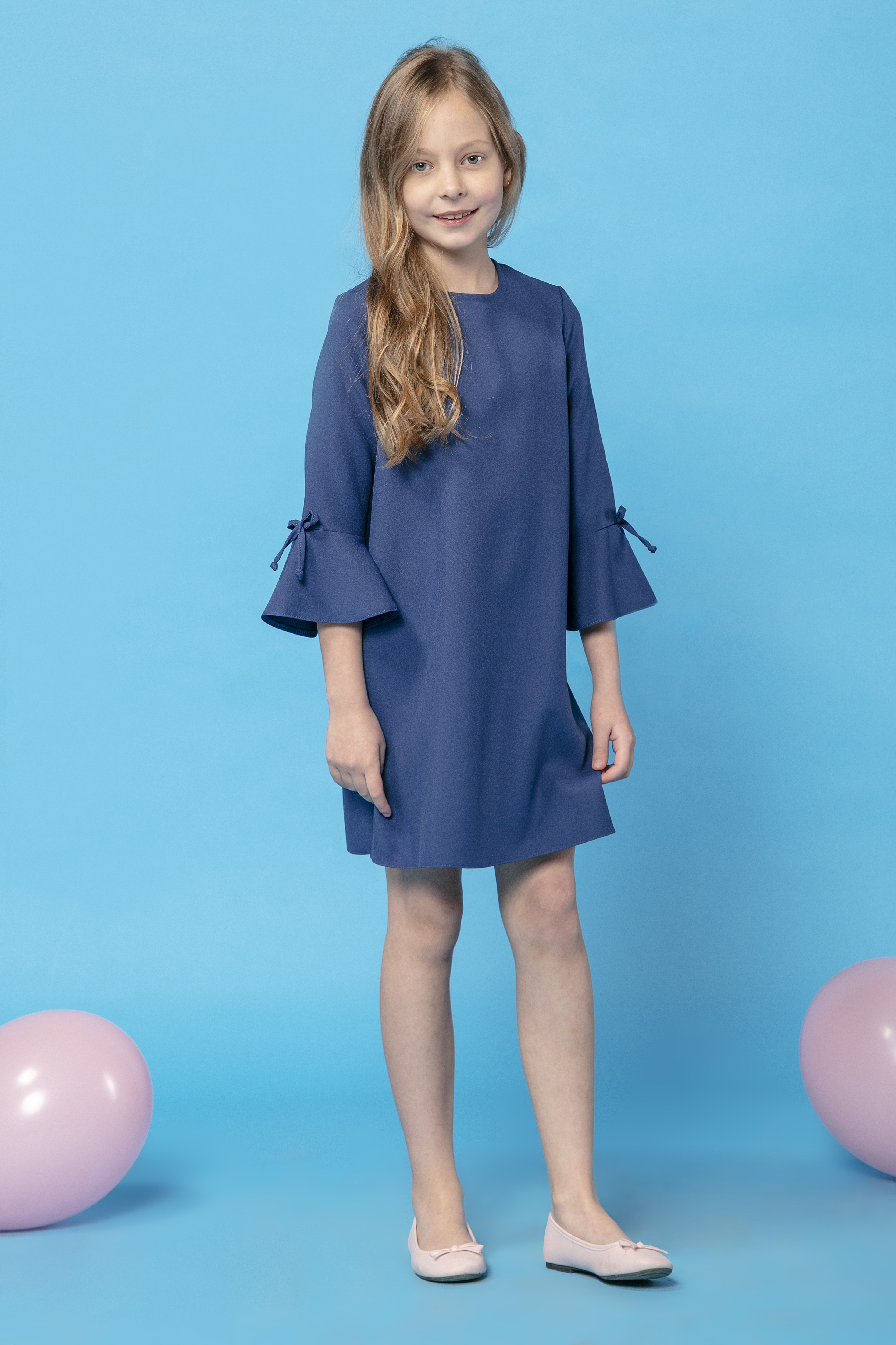 Levně MiniMom by Tessita Kids's Dress MMD31 4 Navy Blue