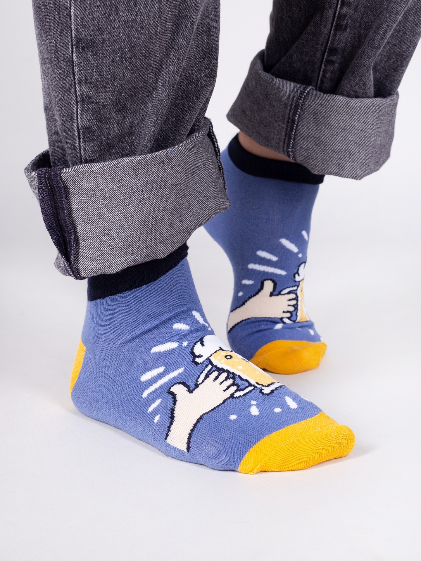 Levně Yoclub Man's Cotton Socks Patterns Colors SKS-0086F-B800