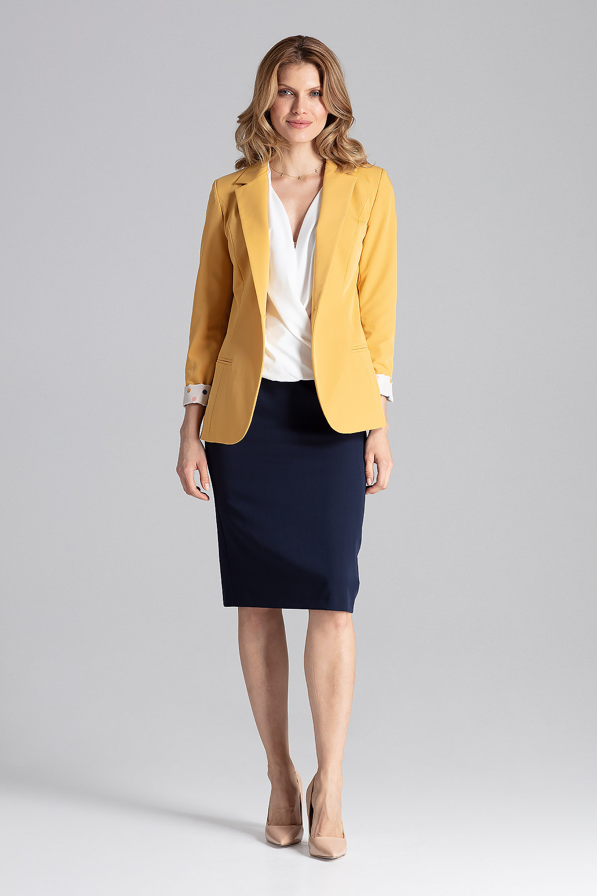 Figl Woman&#039;s Jacket M653 Mustard