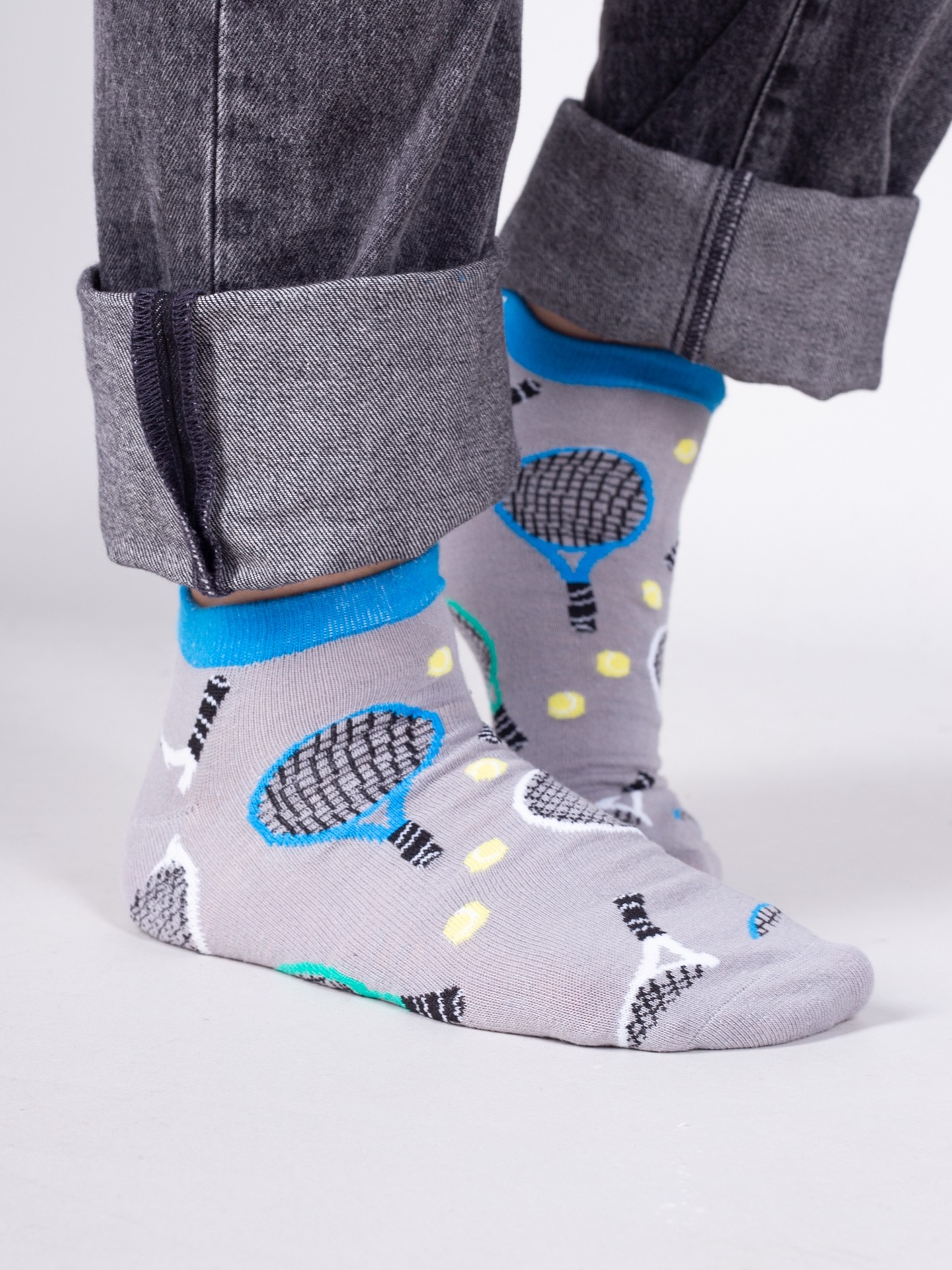 Levně Yoclub Man's Cotton Socks Patterns Colors SKS-0086F-B700