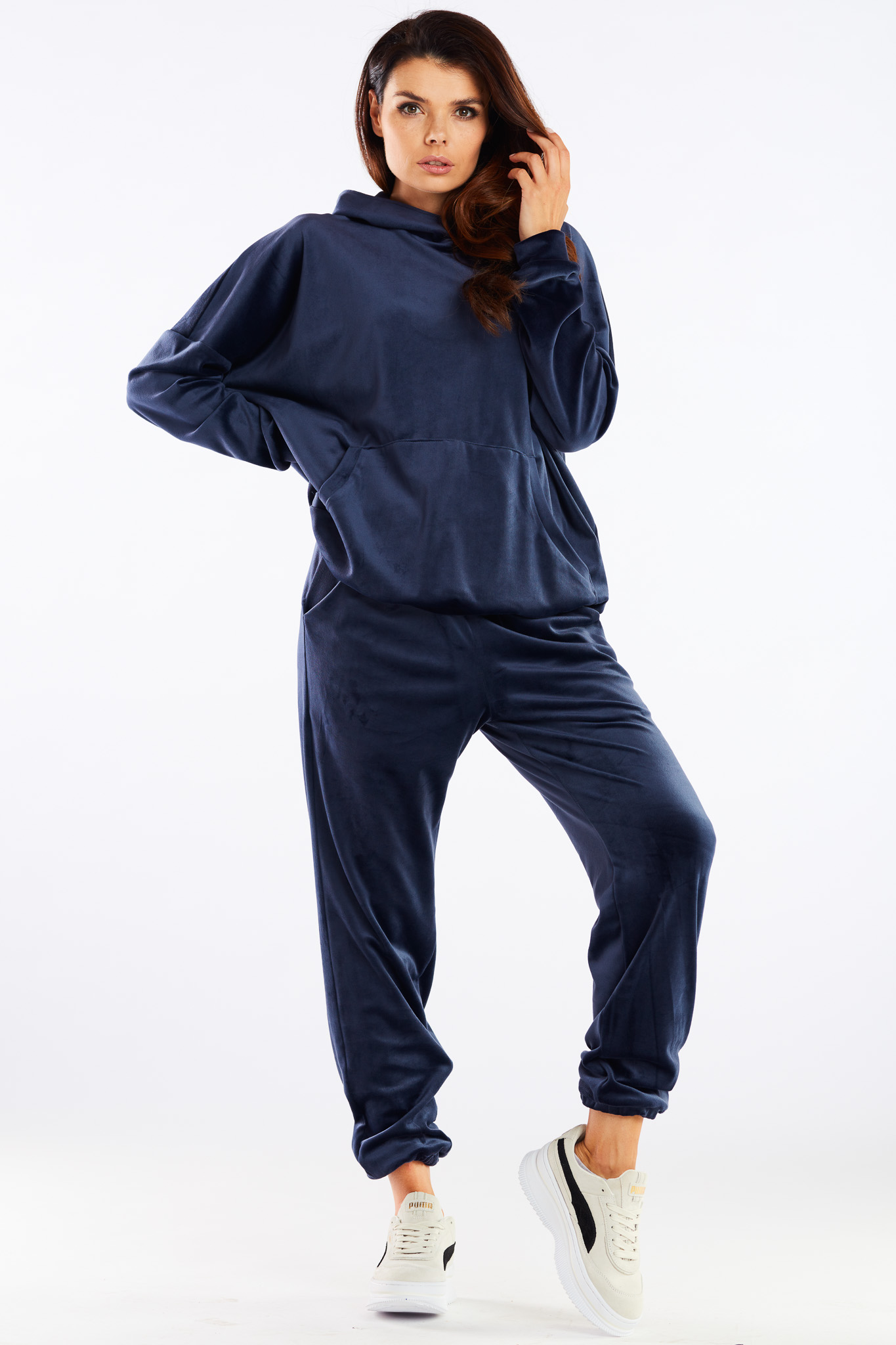 Awama Woman&#039;s Pants A459 Navy Blue