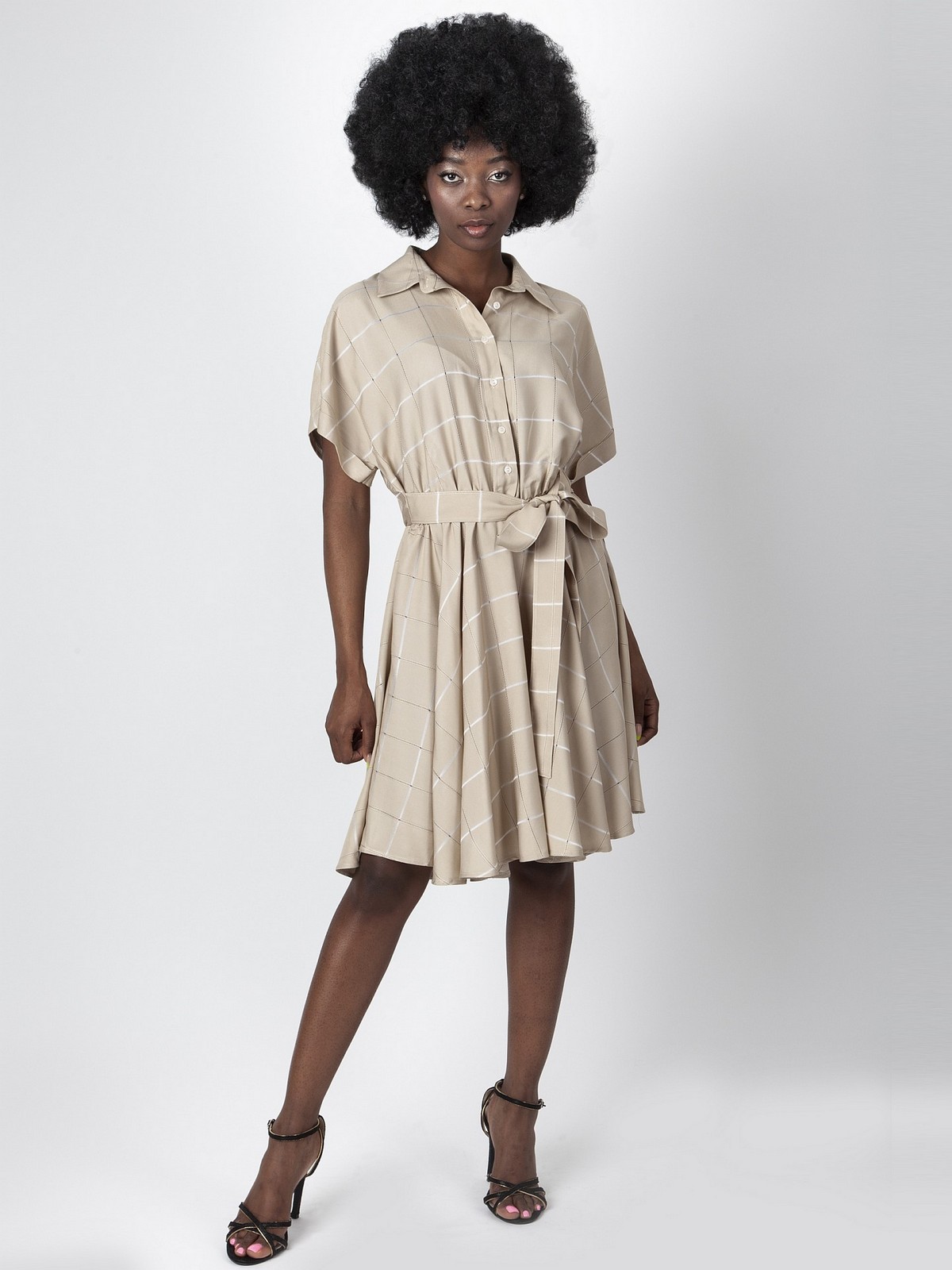 PERSO Woman's Women's knee-length dress in the style of the 60's