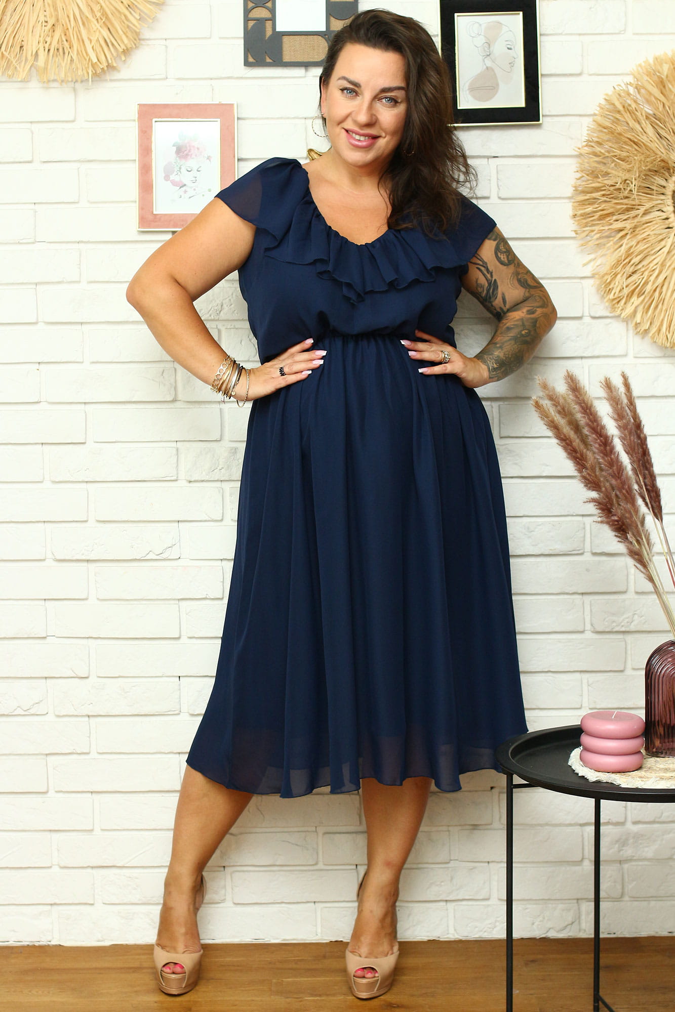 Rochie de damă Karko Navy Blue