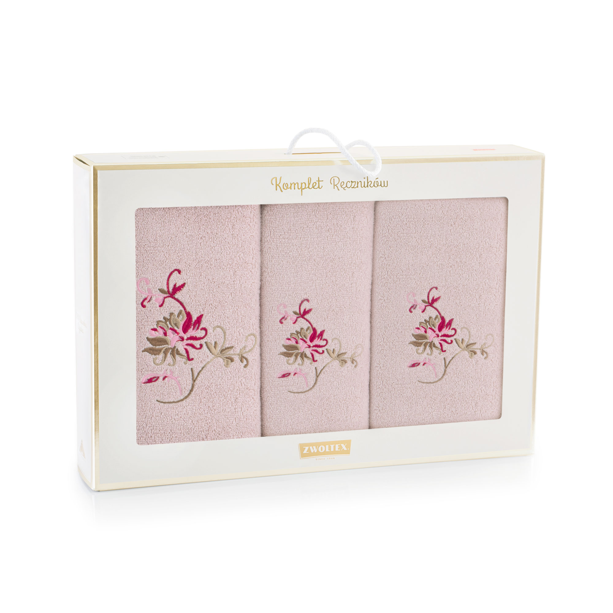 Levně Zwoltex Unisex's Towel Set Aster Pink/ Flowers