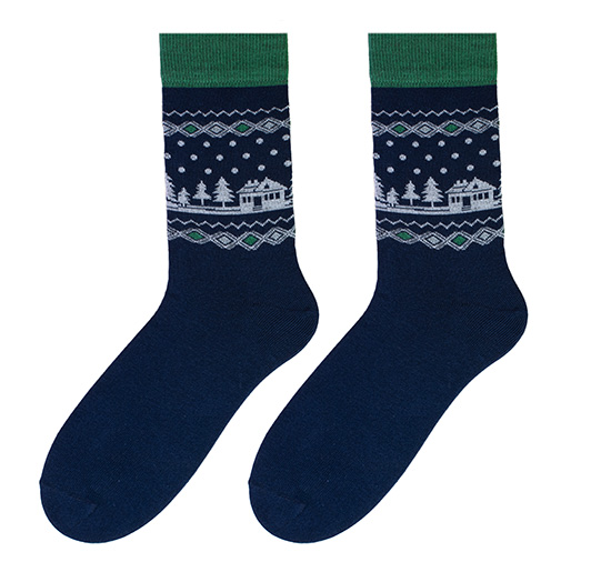 Levně Bratex Man's Socks KL425 Navy Blue