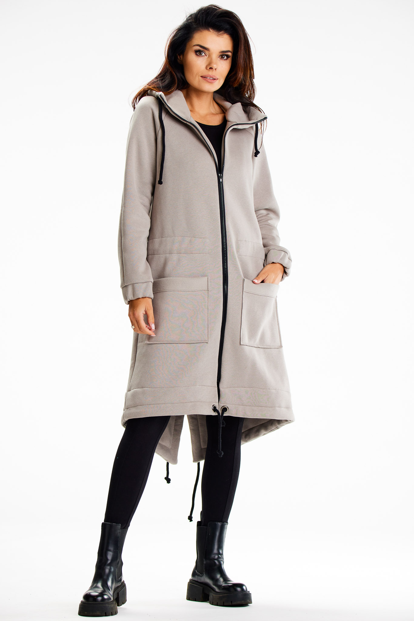 Infinite You Woman's Zip-up hoodie M333 Grey