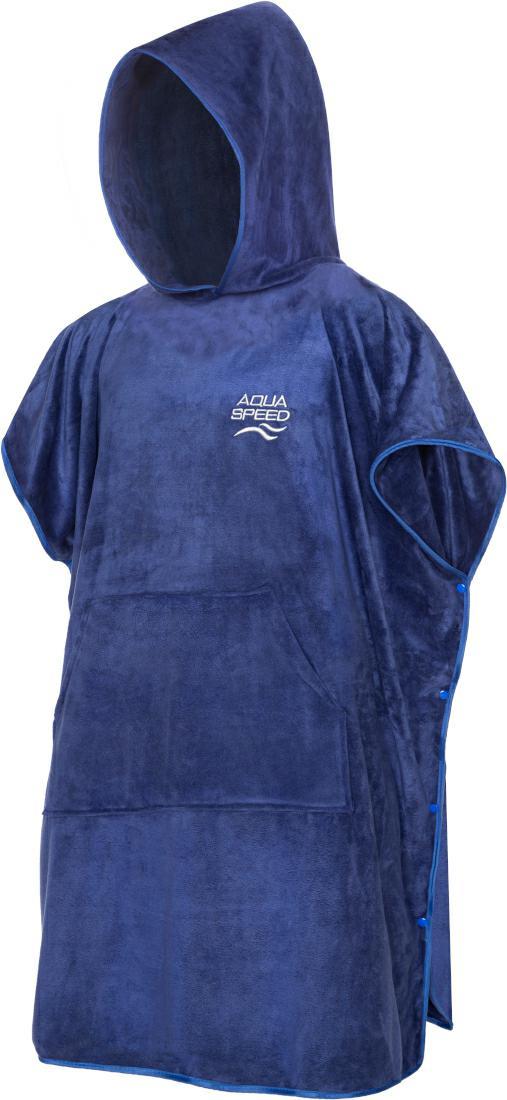 AQUA SPEED Unisex's Poncho 60936 Navy Blue