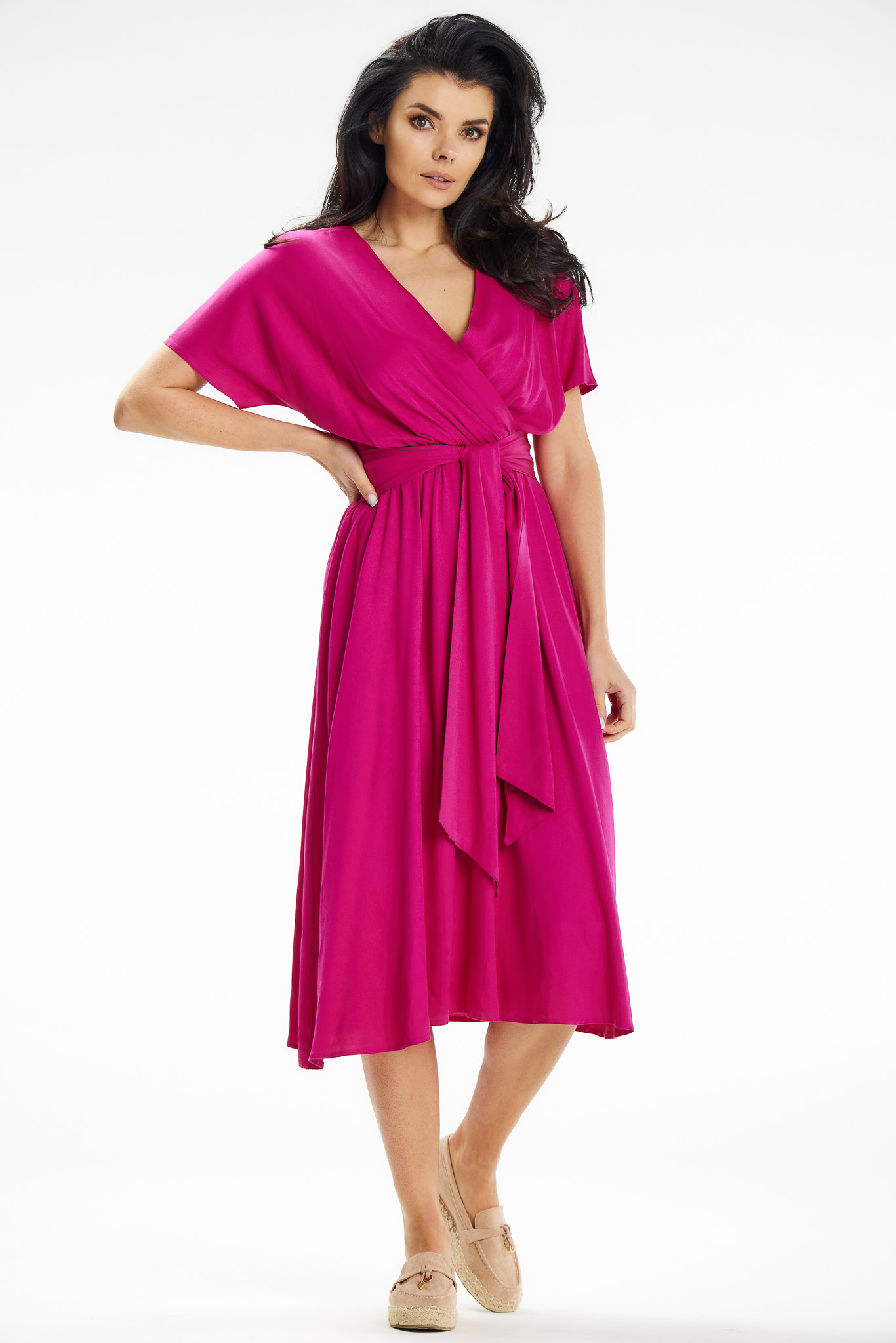 Awama Woman's Dress A642 Fuchsia