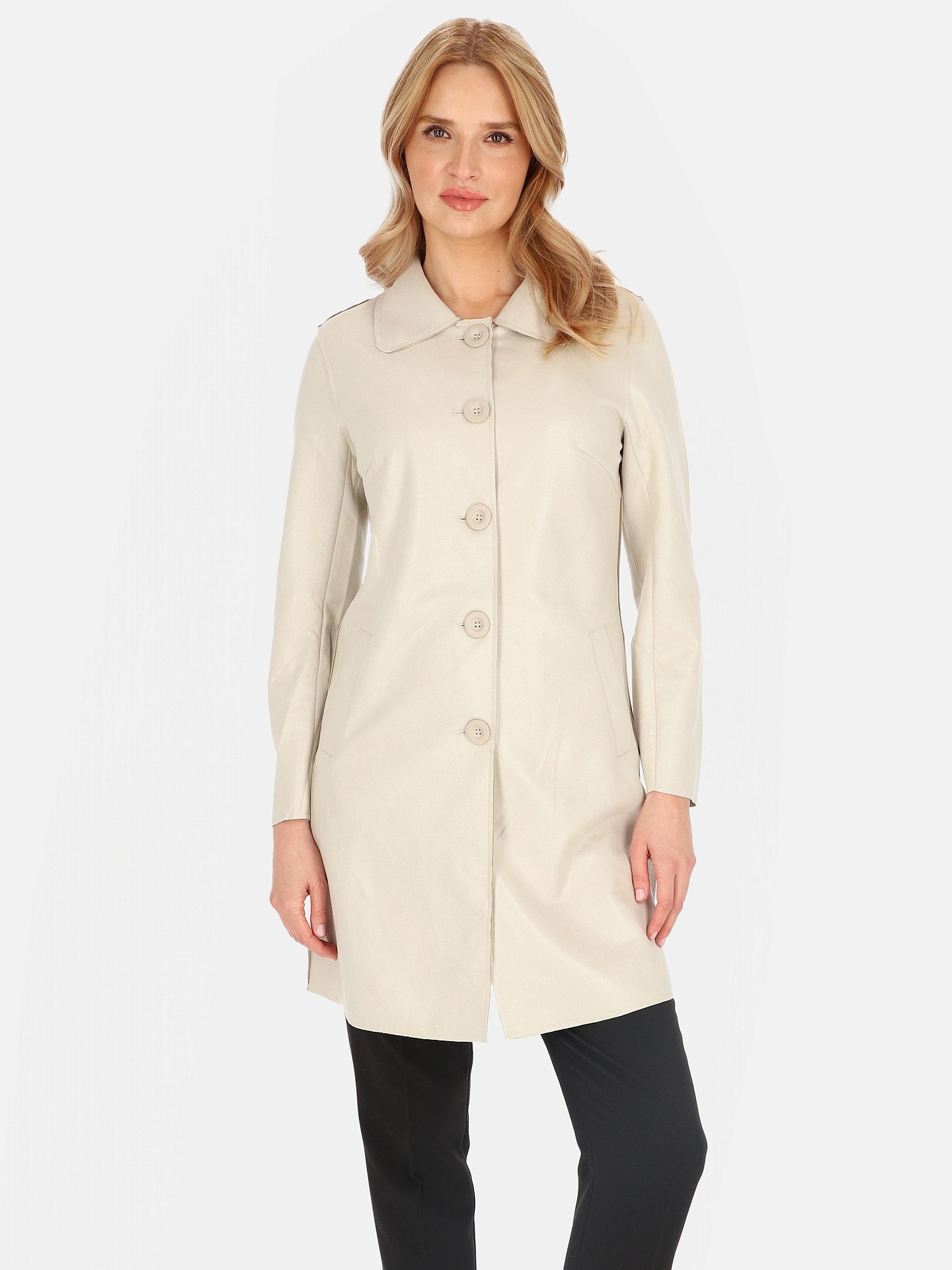 Дамско преходно палто с копчета