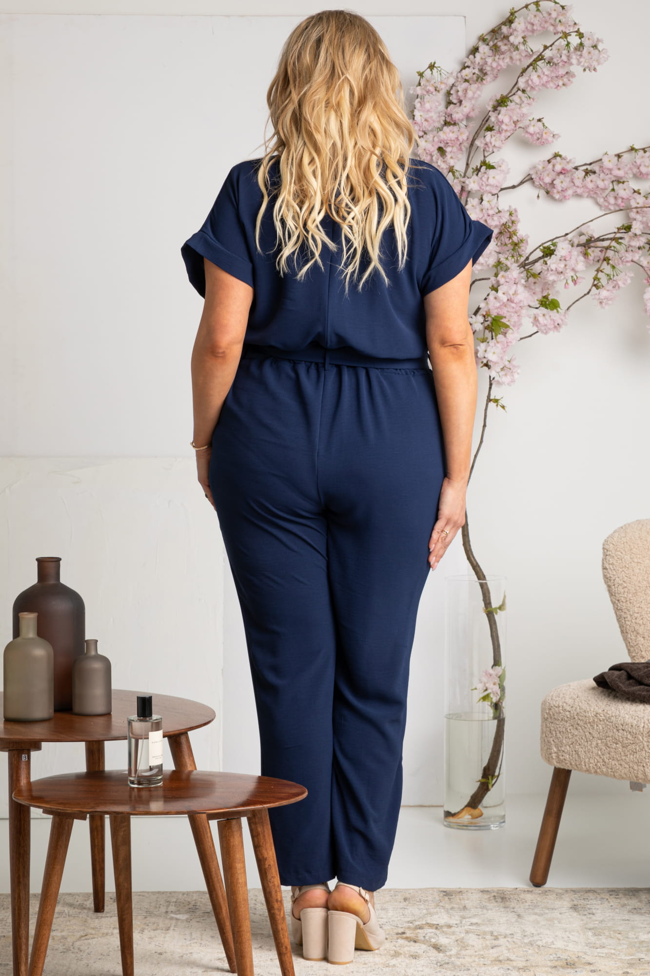 Set de dama Karko Karko_Jumpsuit_Q229_Navy_Blue