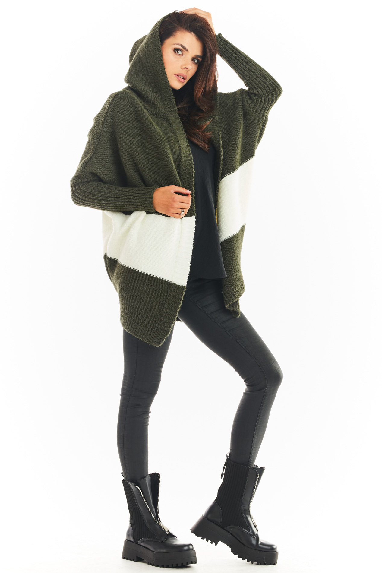 Awama Femeii pulover A392 Kaki