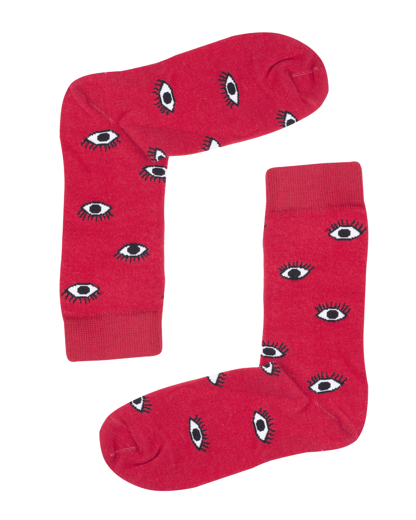 Kabak Unisex's Socks Patterned Red Eyes