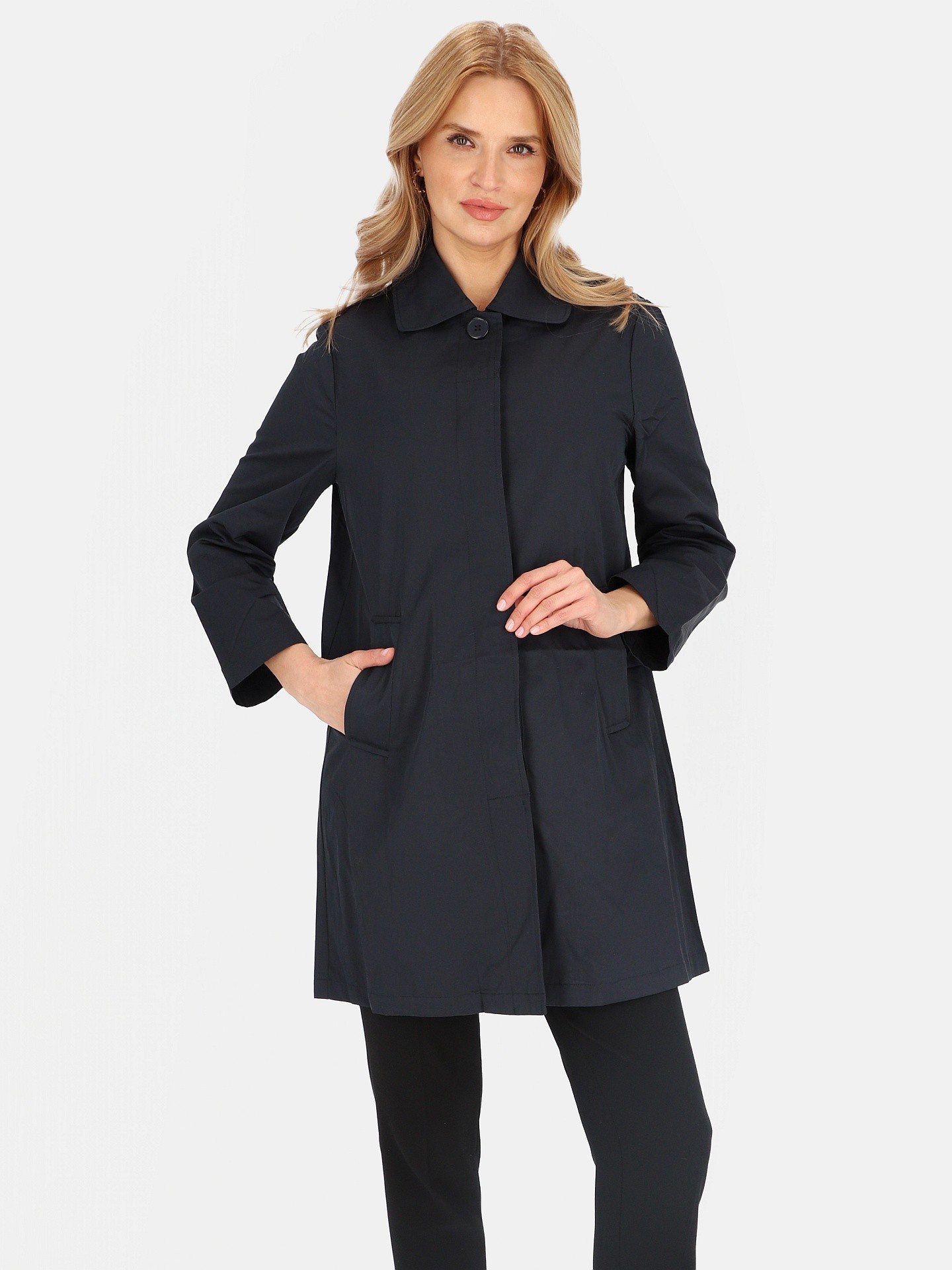 PERSO Palton de tranziție pentru femei cu guler