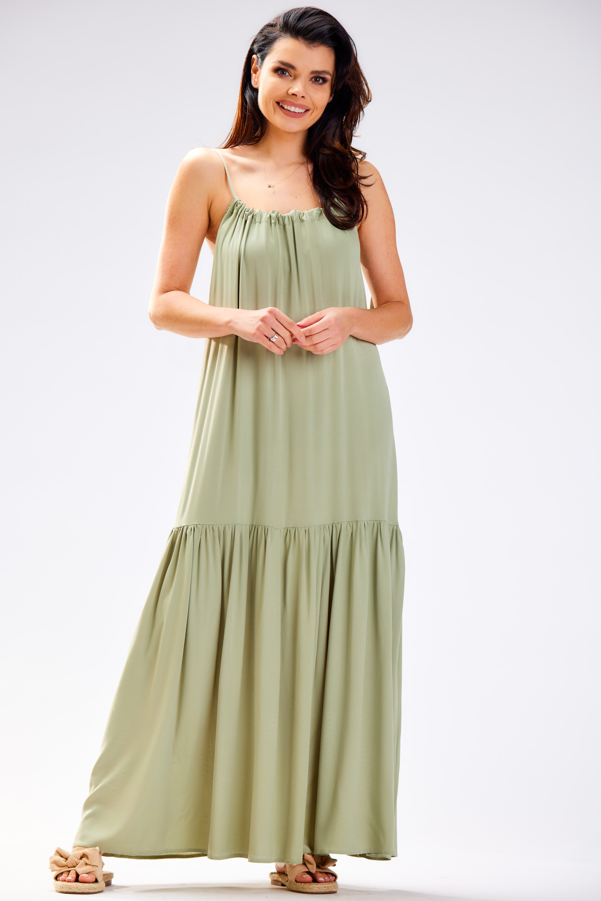Awama Woman's Dress A582 Green