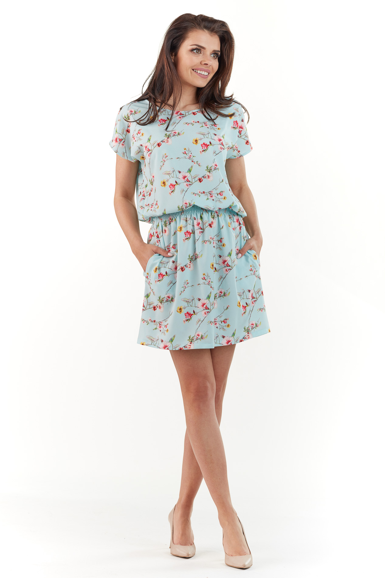 Awama Woman's Dress A231 Blue