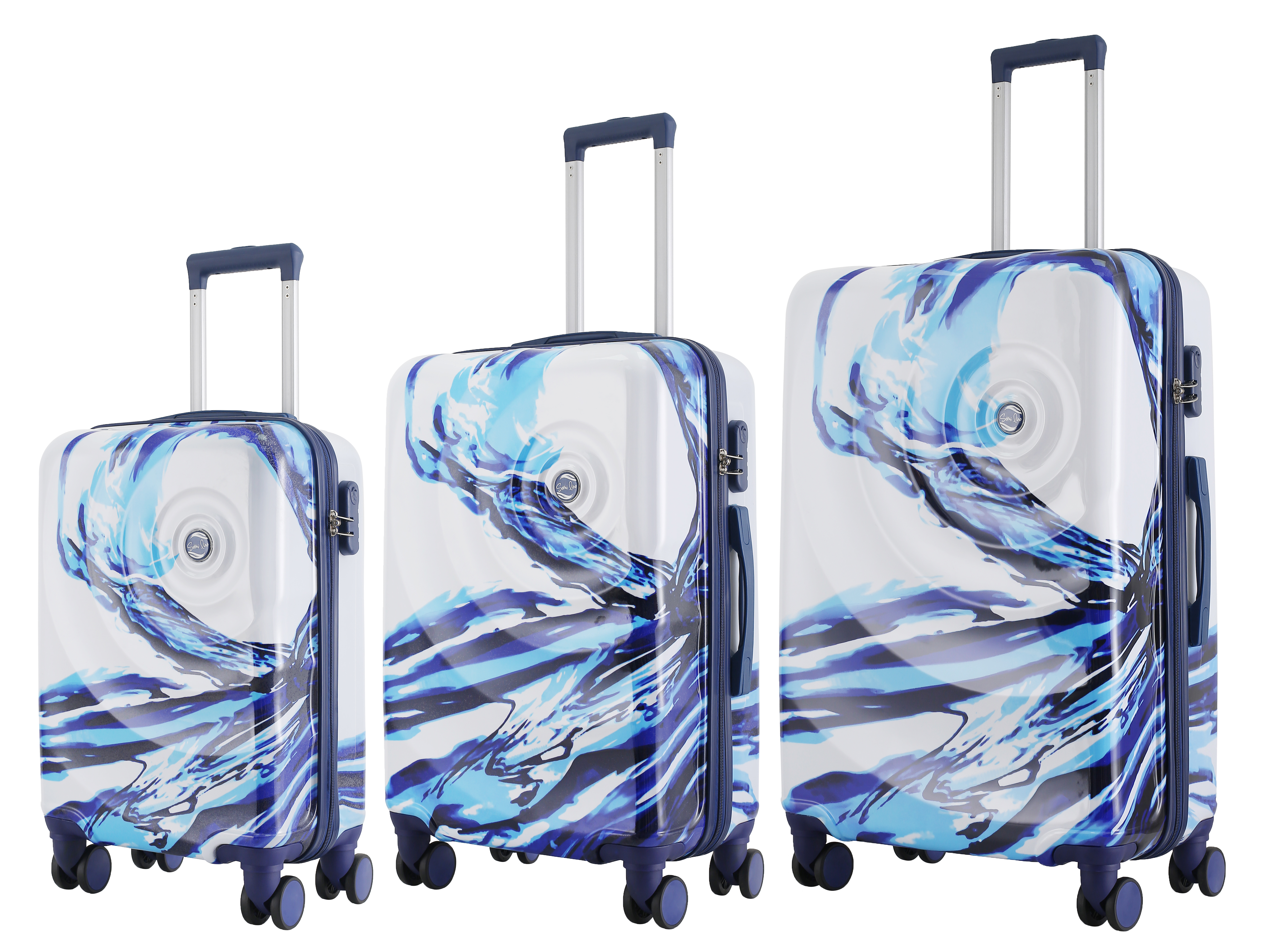 Semiline Unisex's ABS Suitcase Set T5653-0