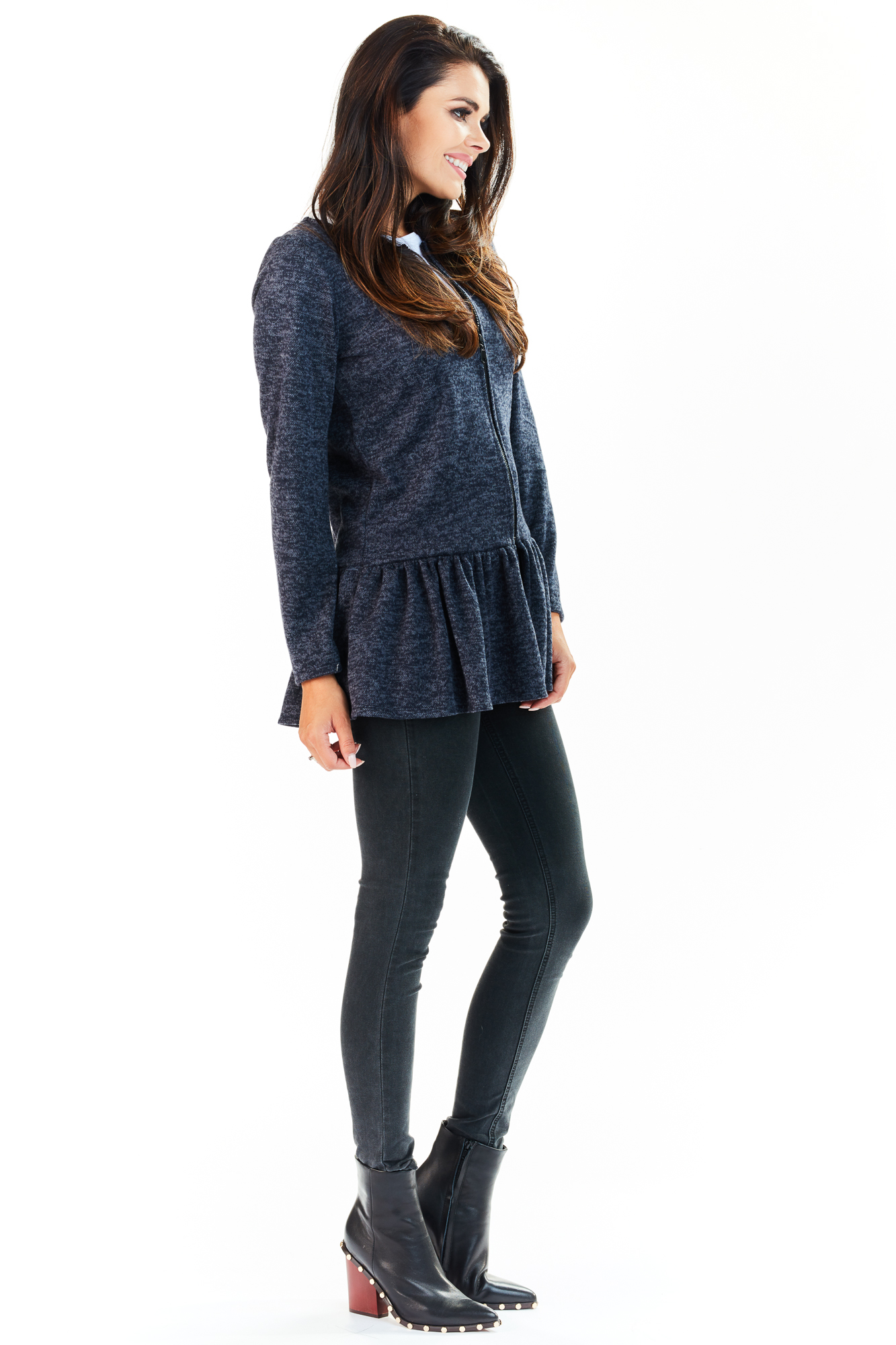 Awama Woman&#039;s Sweater A193 Navy Blue