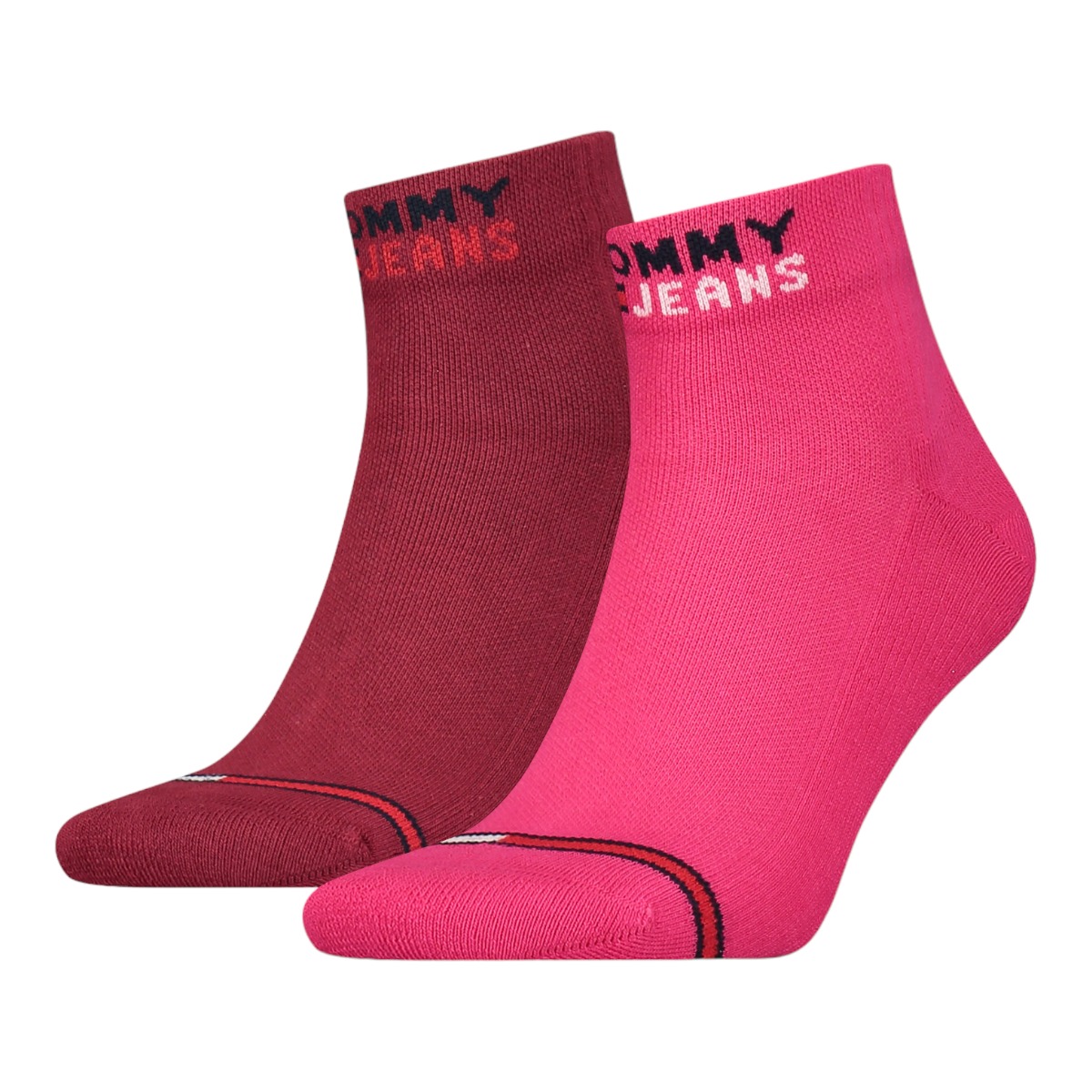Levně Tommy Hilfiger Jeans Woman's 2Pack Socks 701218956011 Pink/Burgundy