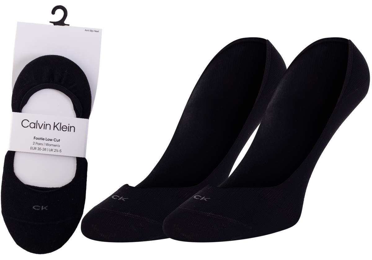 Levně Sada dvou párů černých dámských ponožek Calvin Klein Underwear - Dámské