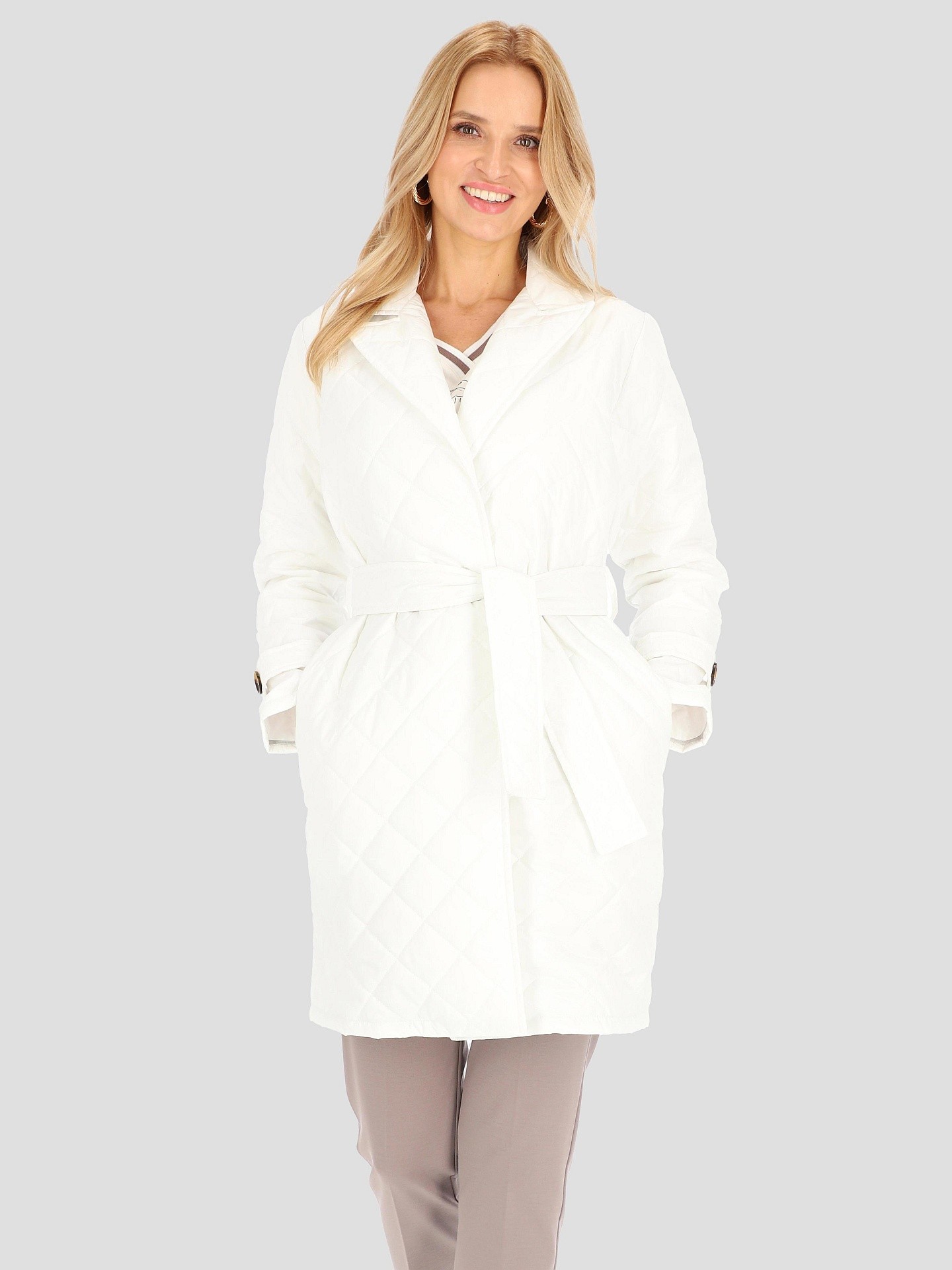 PERSO Woman's Women's spring and summer coat, knee-length