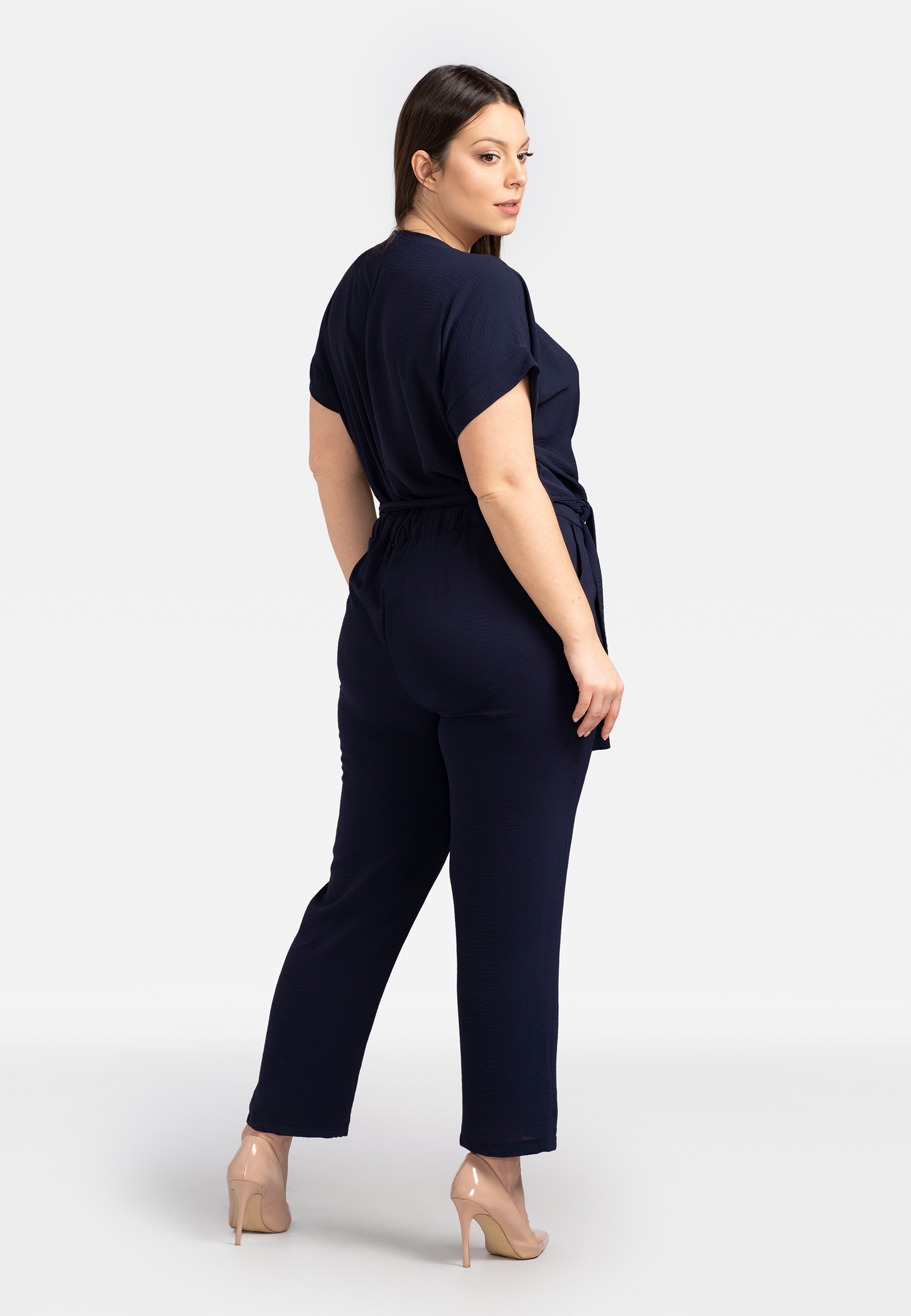 Set de dama Karko Karko_Jumpsuit_Q229_Navy_Blue