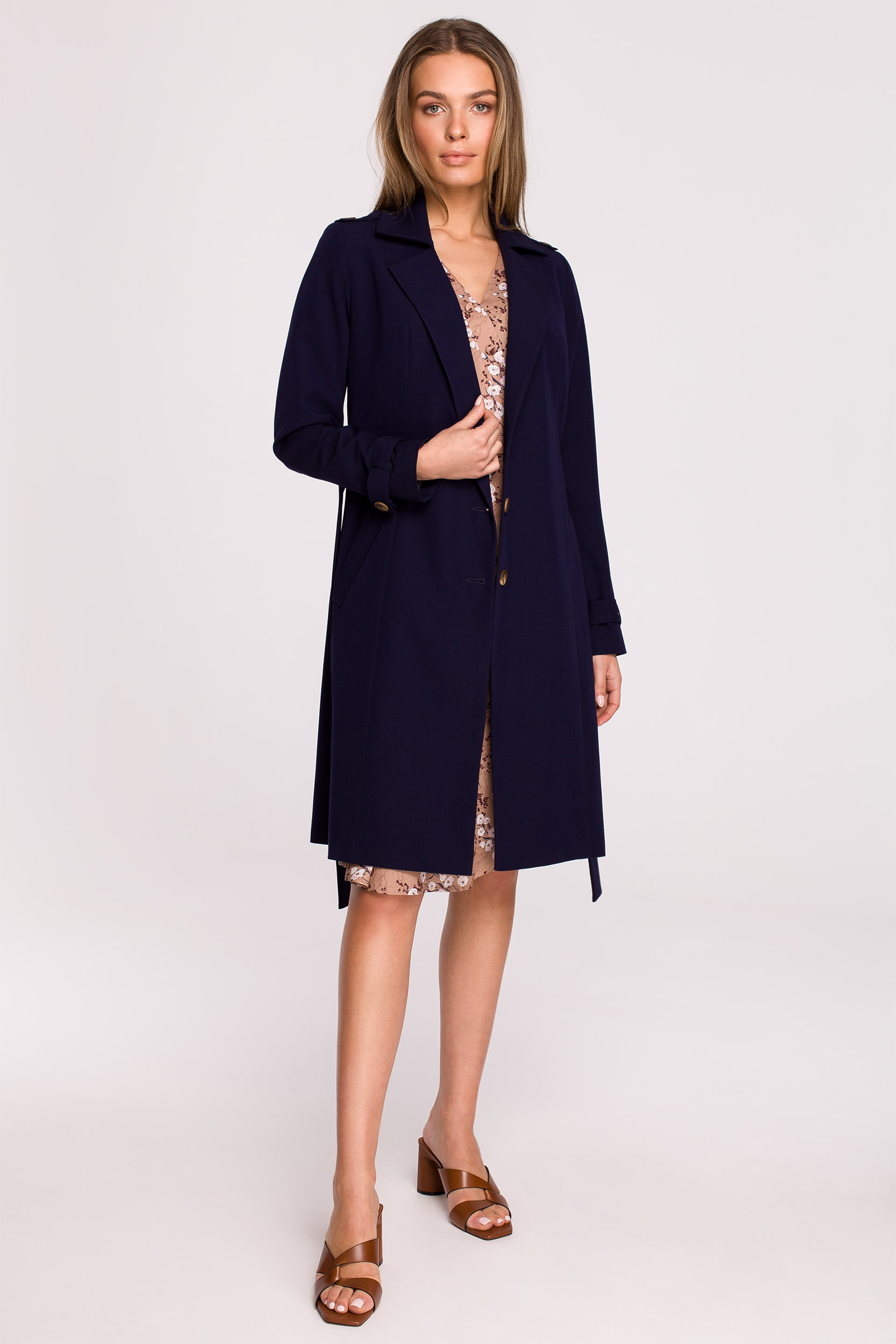 Stylove Woman's Coat S294 Navy Blue