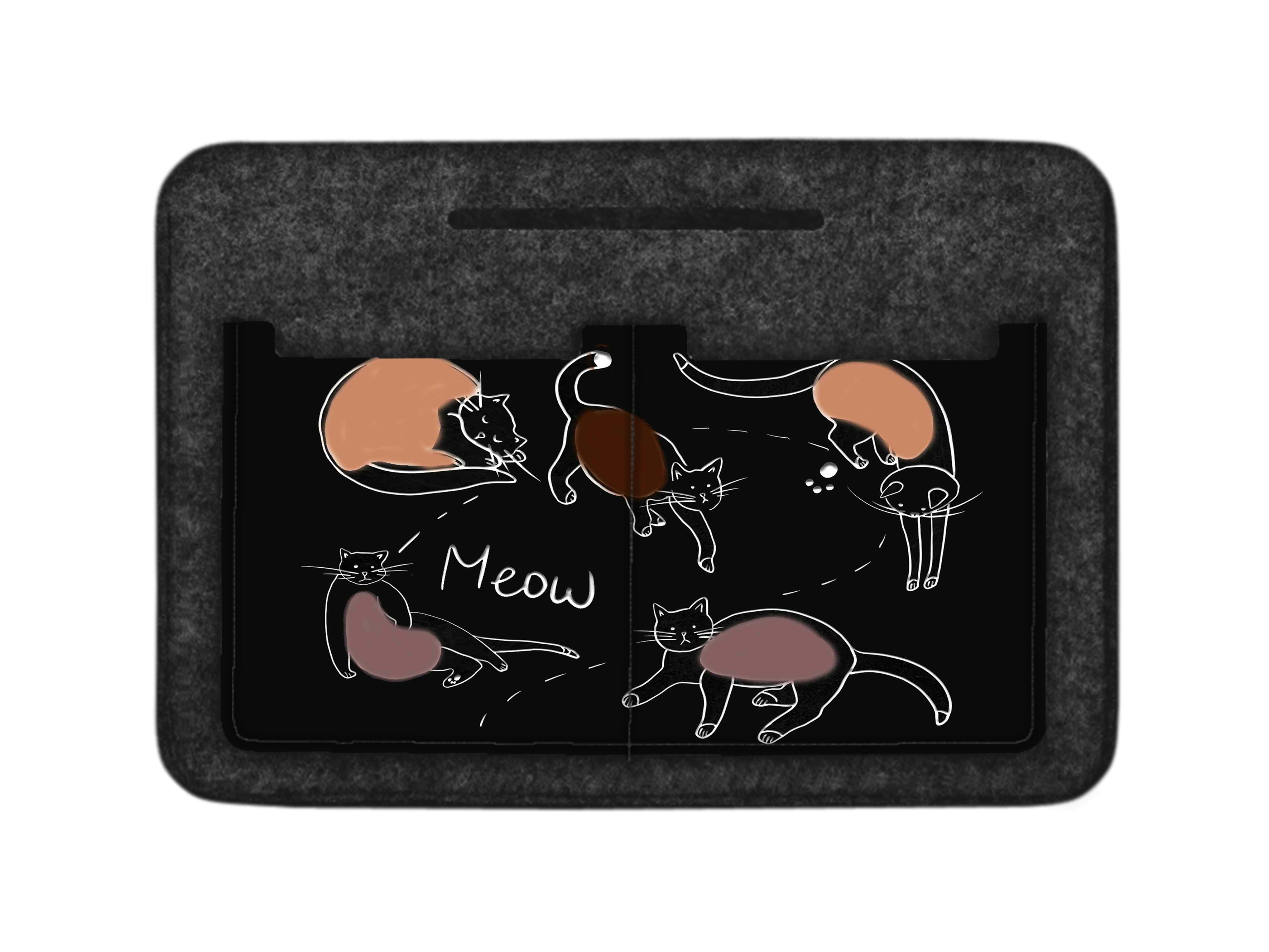 Bertoni Unisex's Felt Bag Organiser Cat Game