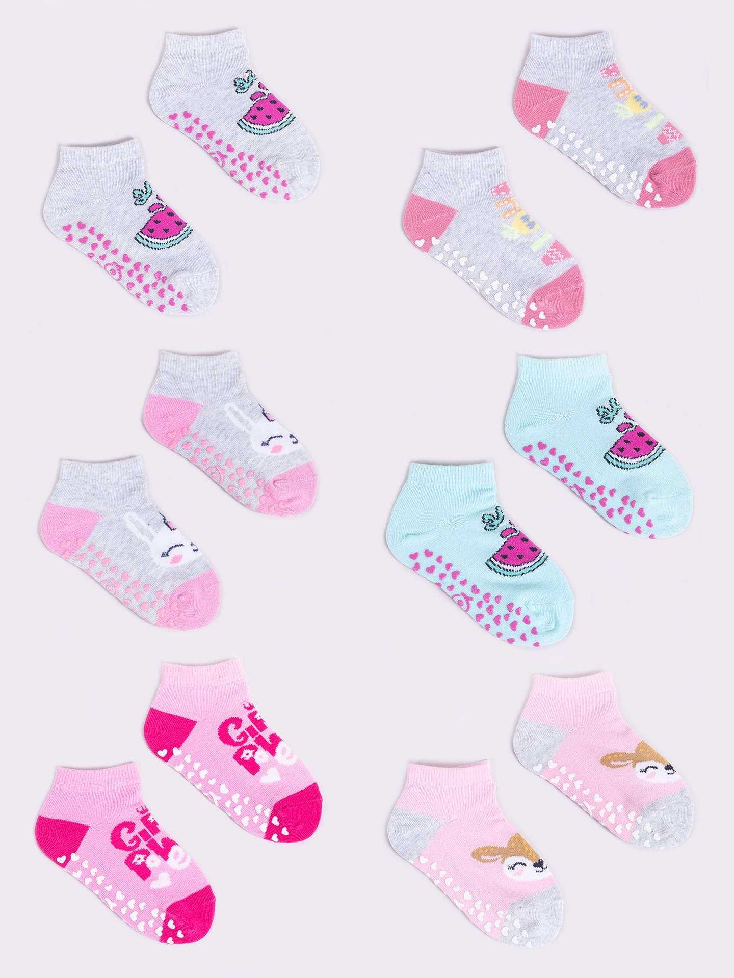 Levně Yoclub Kids's 6Pack Girl's Ankle Socks SKS-0089G-AA0A-002