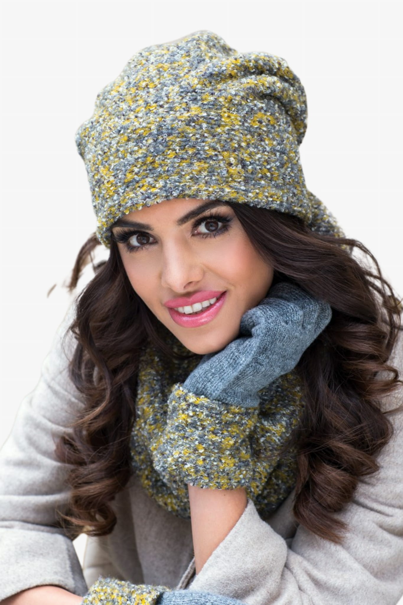 Damen Set Kamea Kamea_Set_Hat&Scarf_K.17.249.25_Mustard