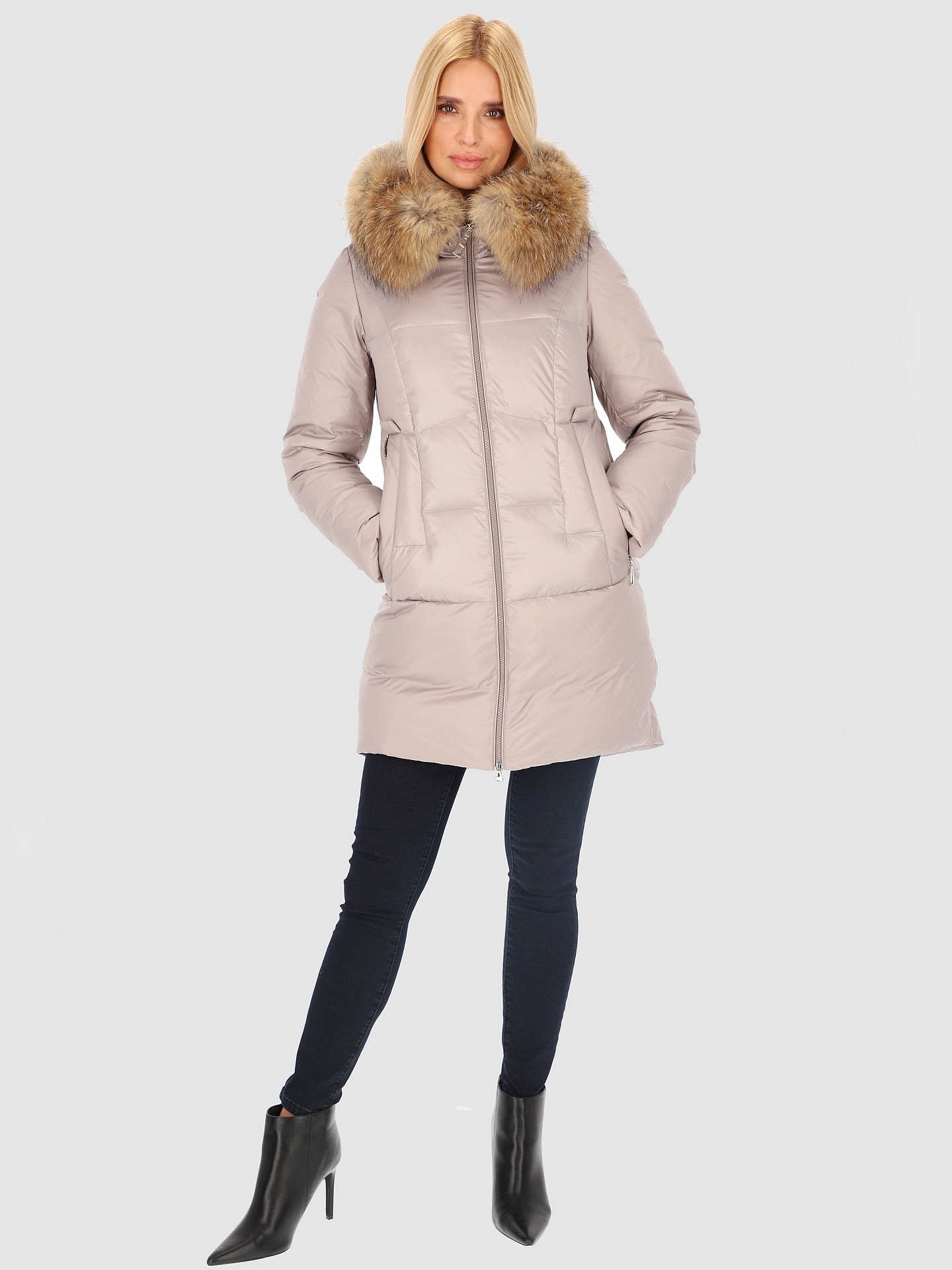 PERSO Woman's Women's quilted down jacket, mid-thigh length