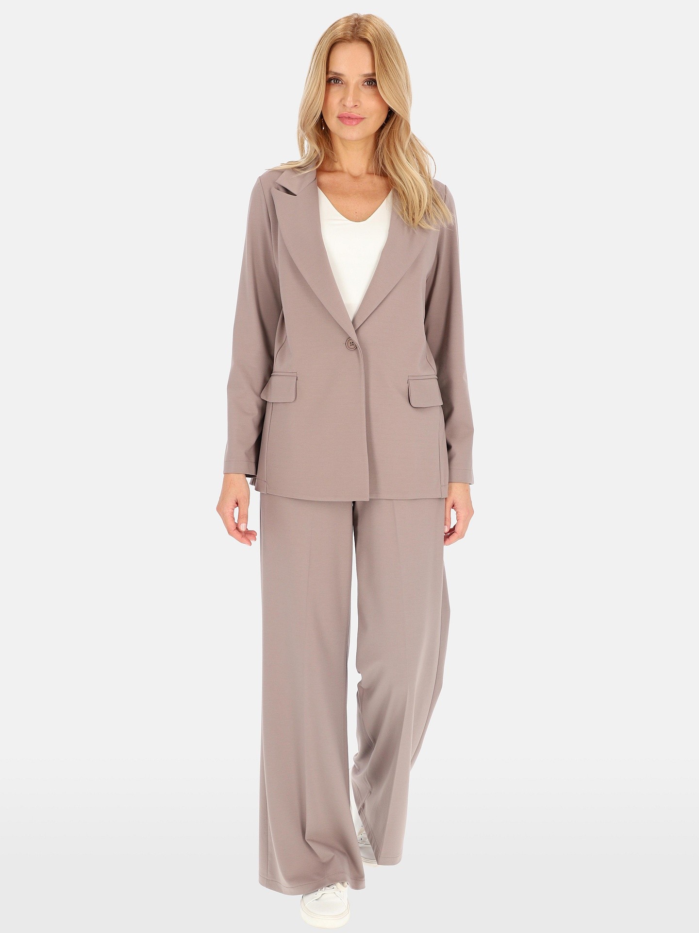 PERSO Woman's Loose women's jacket made of natural fabric